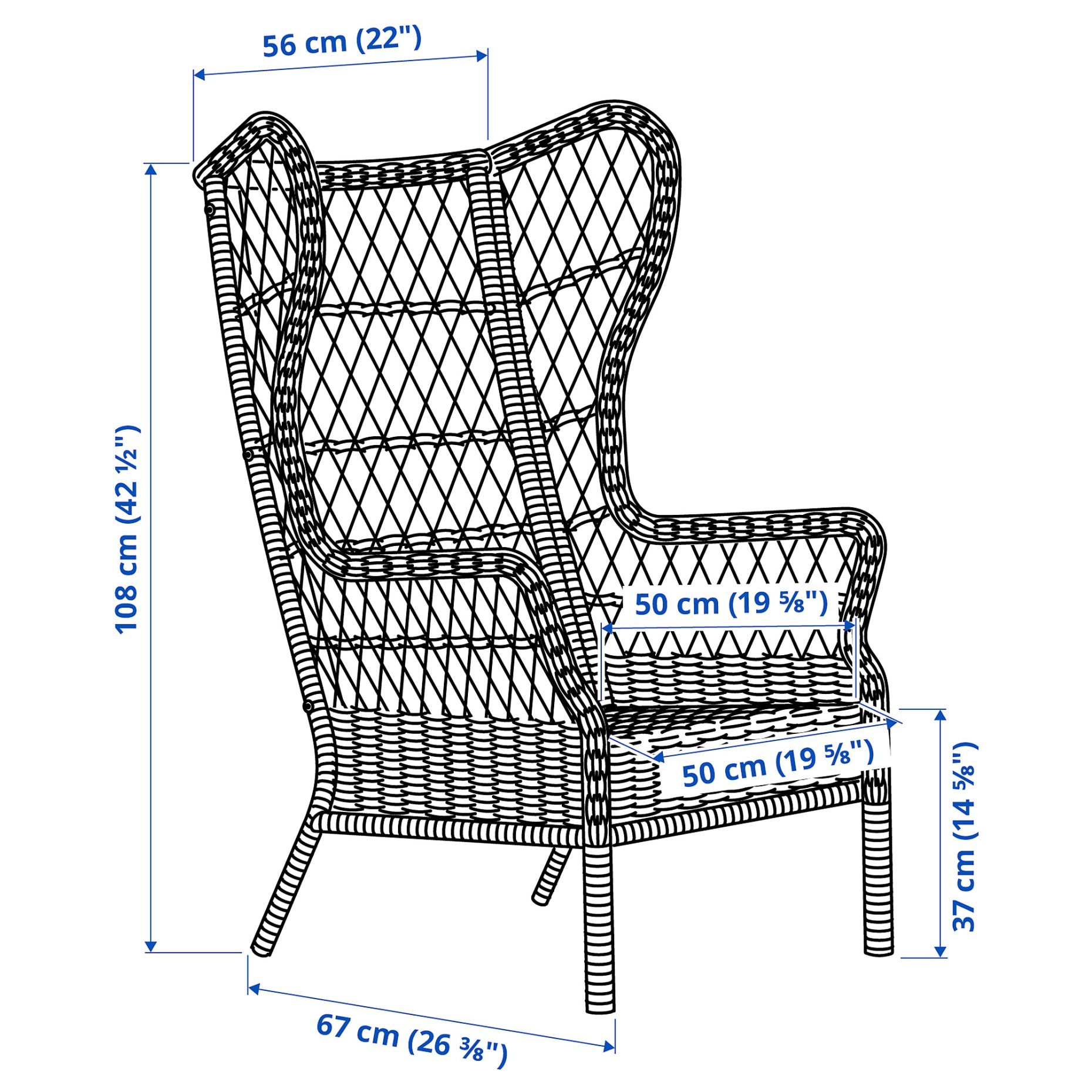 RISHOLMEN, кресло вътр/външна употреба, 005.037.94