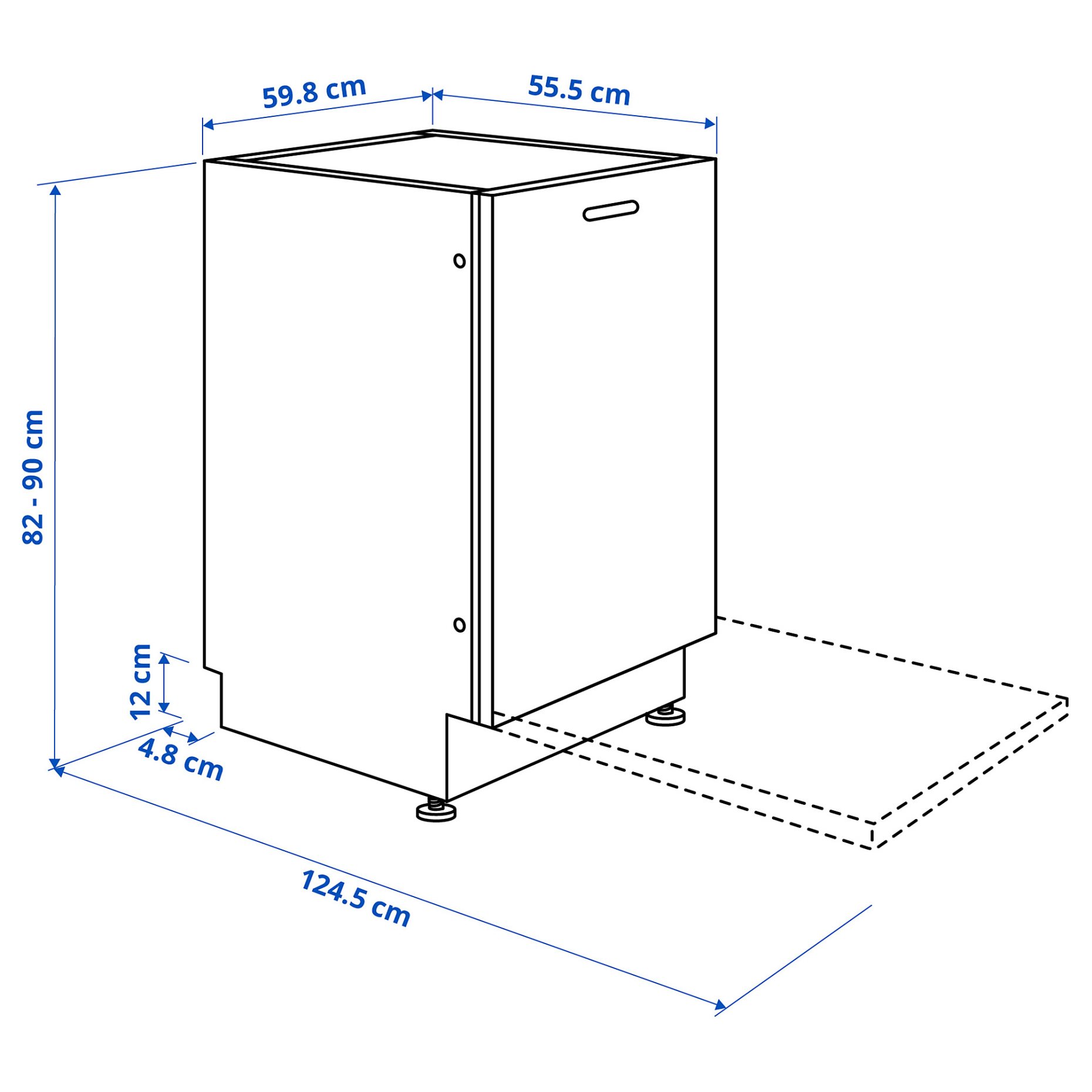 RÅGLANDA, Съдомиялна за вграждане IKEA 500 60 см, 005.680.35