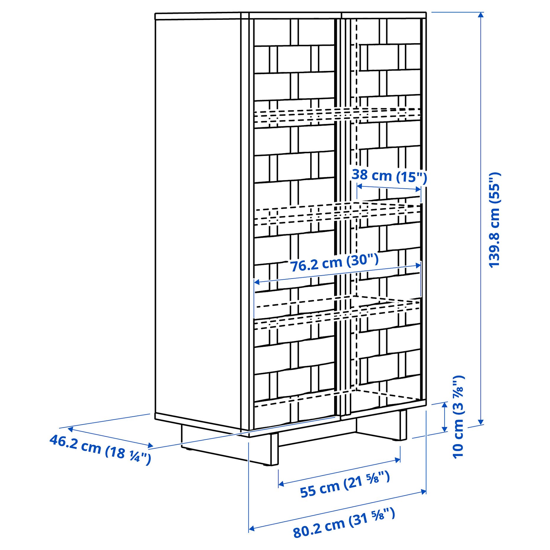IKEA PS 2026, Шкаф, 80x46x140 см, 006.169.46