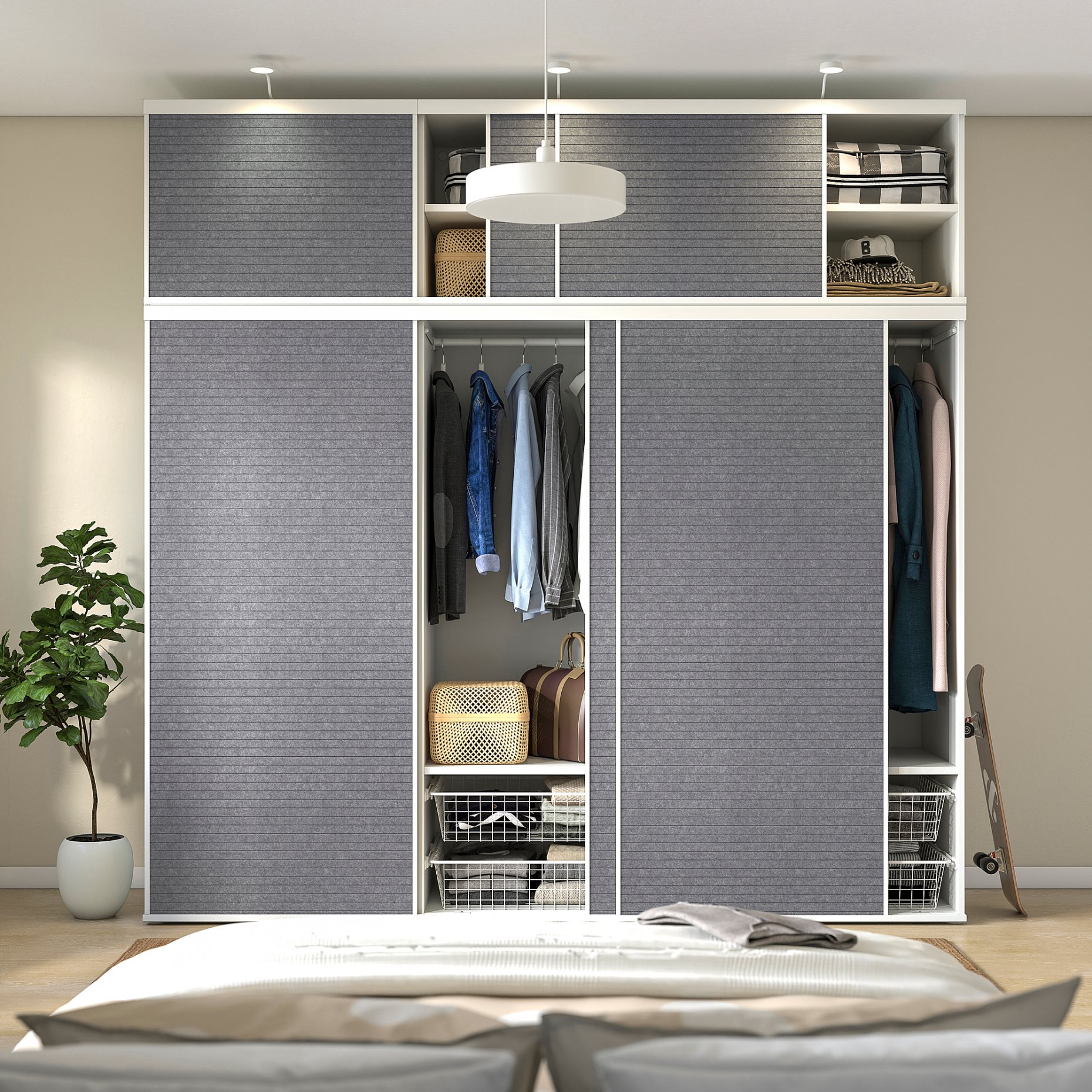 PLATSA, гардероб с 6 плъзгащи се врати, с две лица, 094.941.58