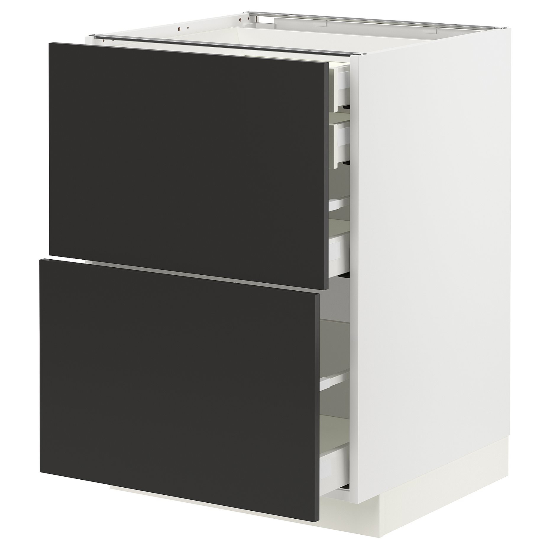 METOD/MAXIMERA, долен шкаф с 2 чела/2 ниски + 1 средно + 1 високо чекм., 094.976.23