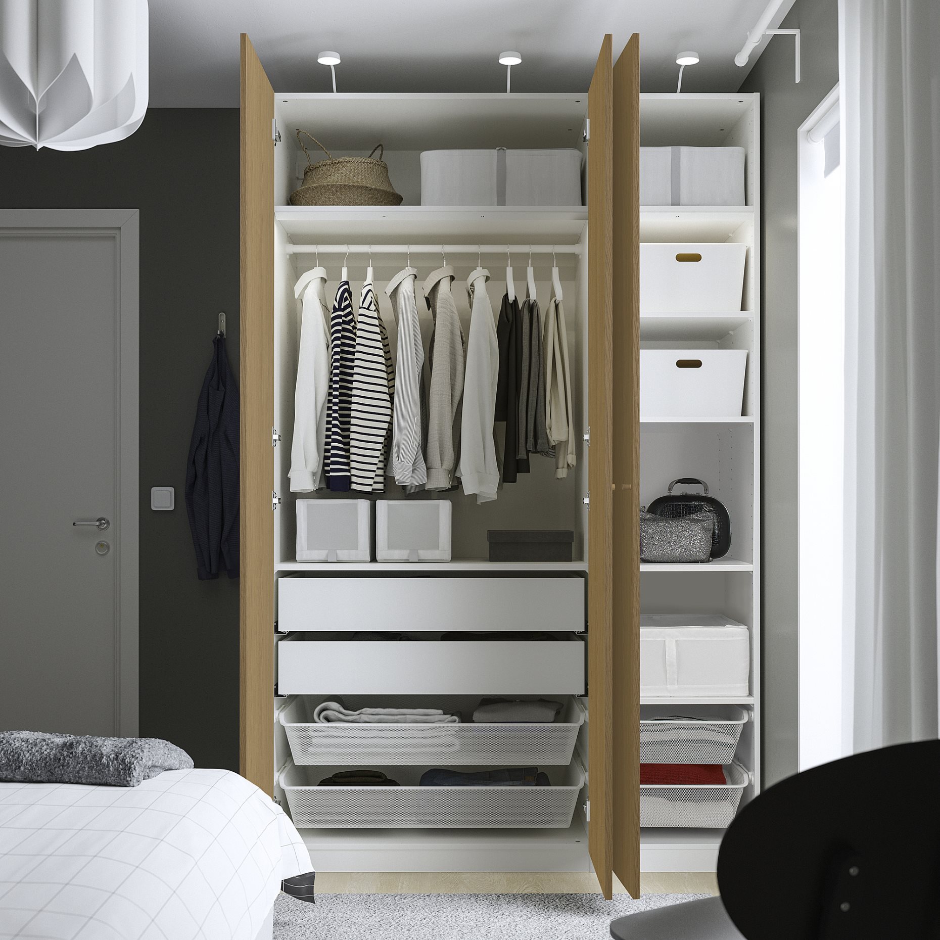 PAX/STORKLINTA, гардероб - комбинация, 095.625.57