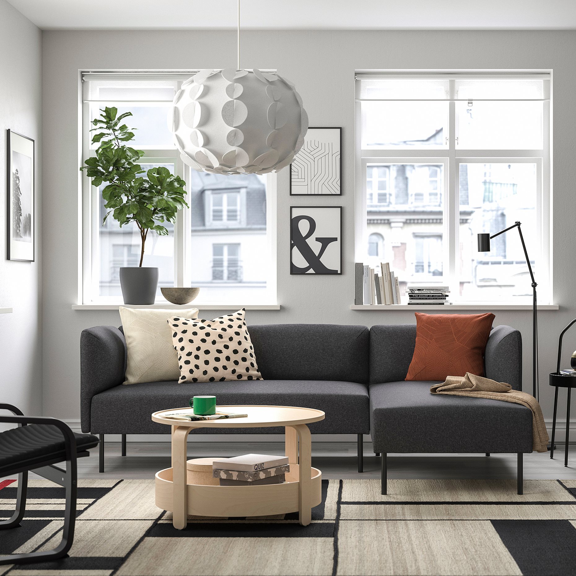 LILLEHEM, 3-местен модулен диван с лежанка, 095.638.49