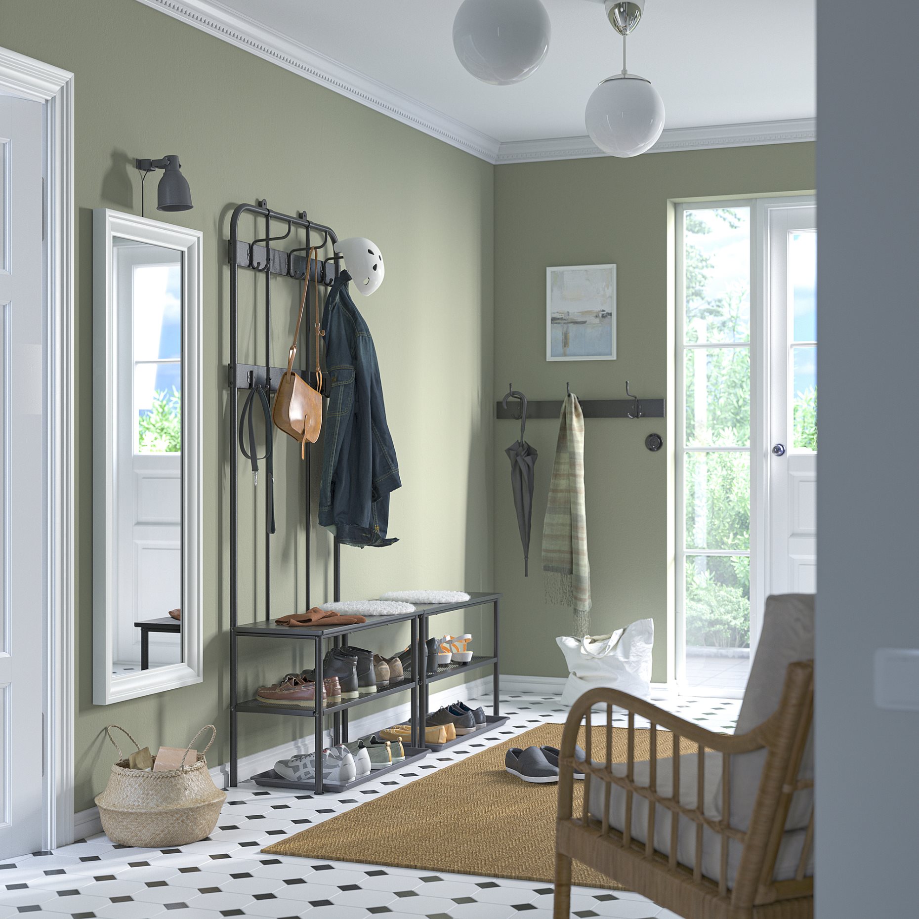 NIPÅSEN/BAGGMUCK, Обзавеждане за коридор, к-т 4 ч., 095.761.68