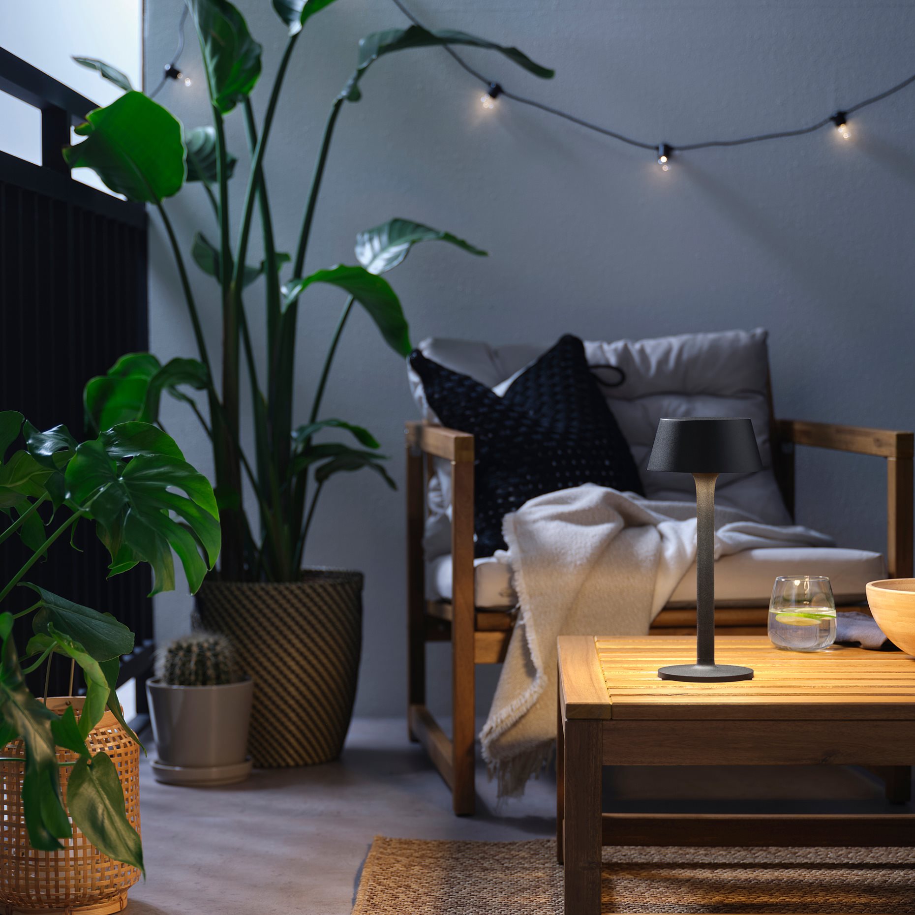 AVHÅLL, Преносима LED лампа, на батерии, регул. на светлината, 29 см, 105.400.22