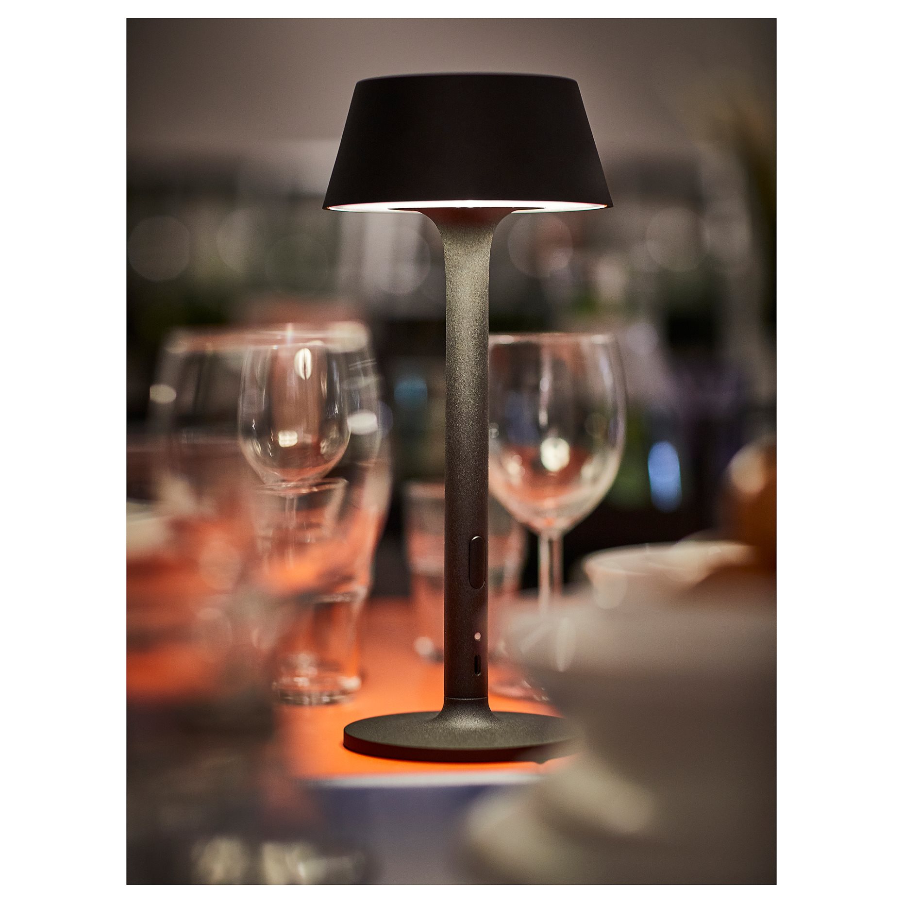 AVHÅLL, Преносима LED лампа, на батерии, регул. на светлината, 29 см, 105.400.22