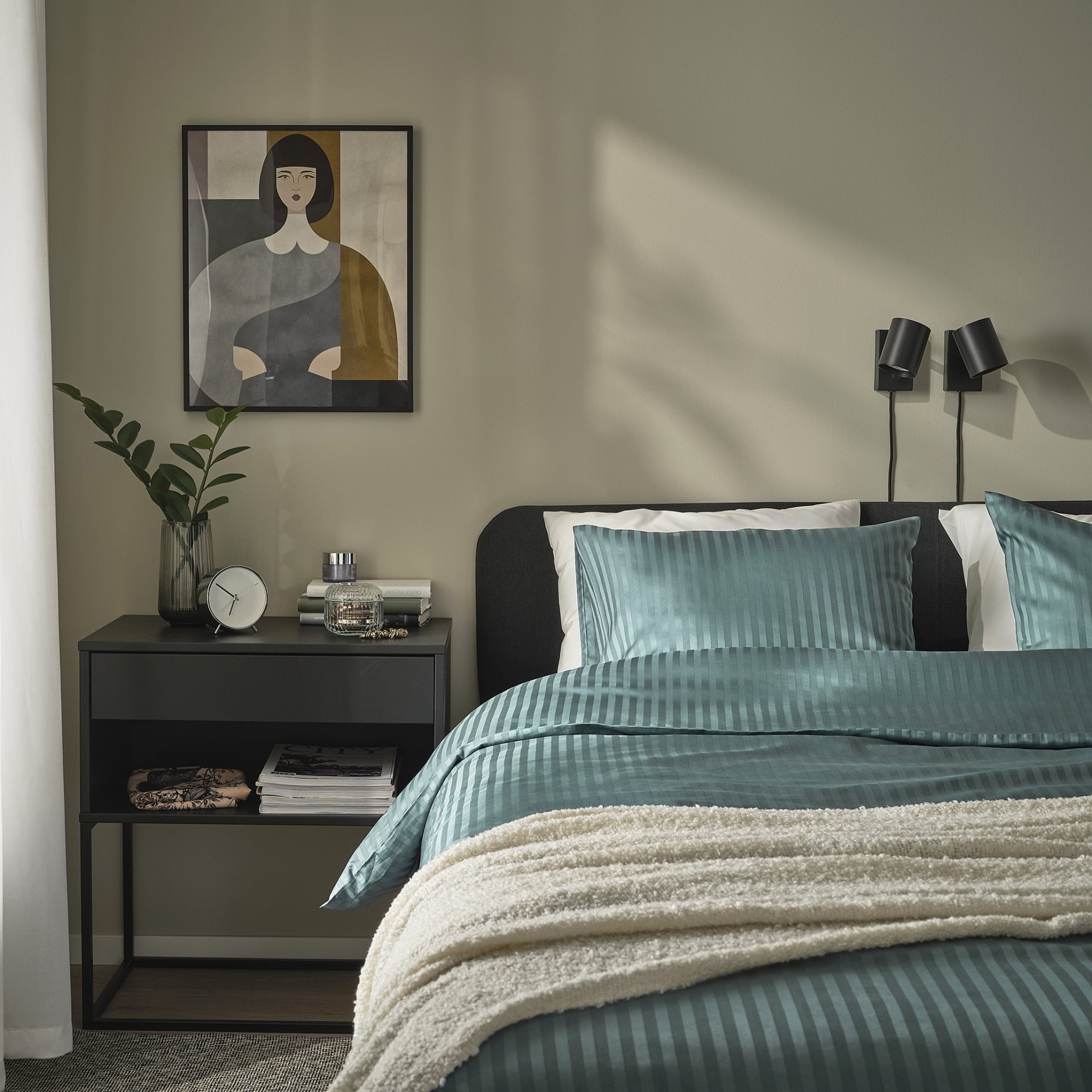 NATTJASMIN, Плик за завивка и 2 калъфки, 105.958.25