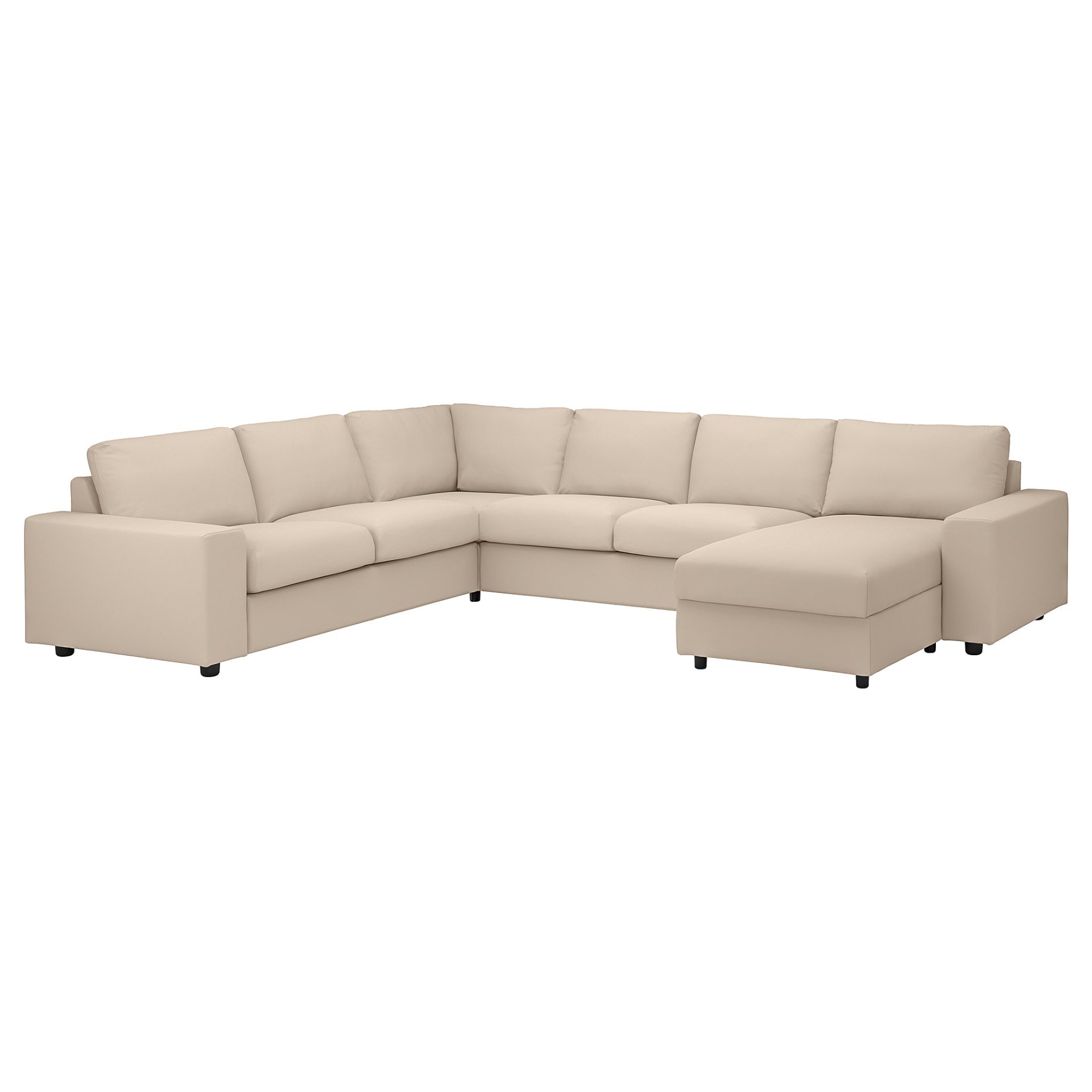 VIMLE, 5-местен ъглов диван с лежанка с широки подлакътници, 194.018.18
