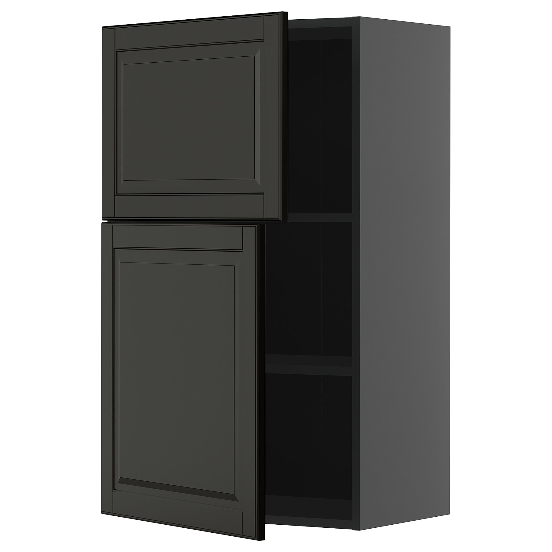 METOD, стенен шкаф с рафтове/2 вратички, 195.897.21