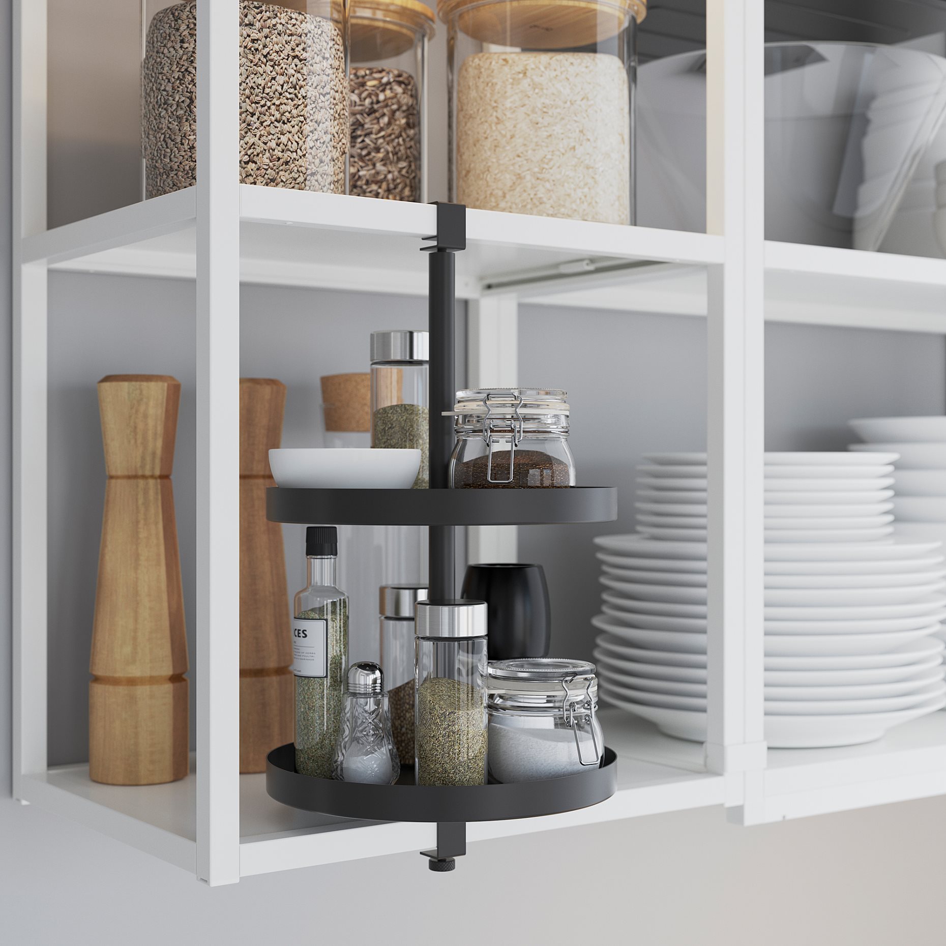 ENHET, стенен шкаф с рафтове, 60x30x75 см, 204.489.71