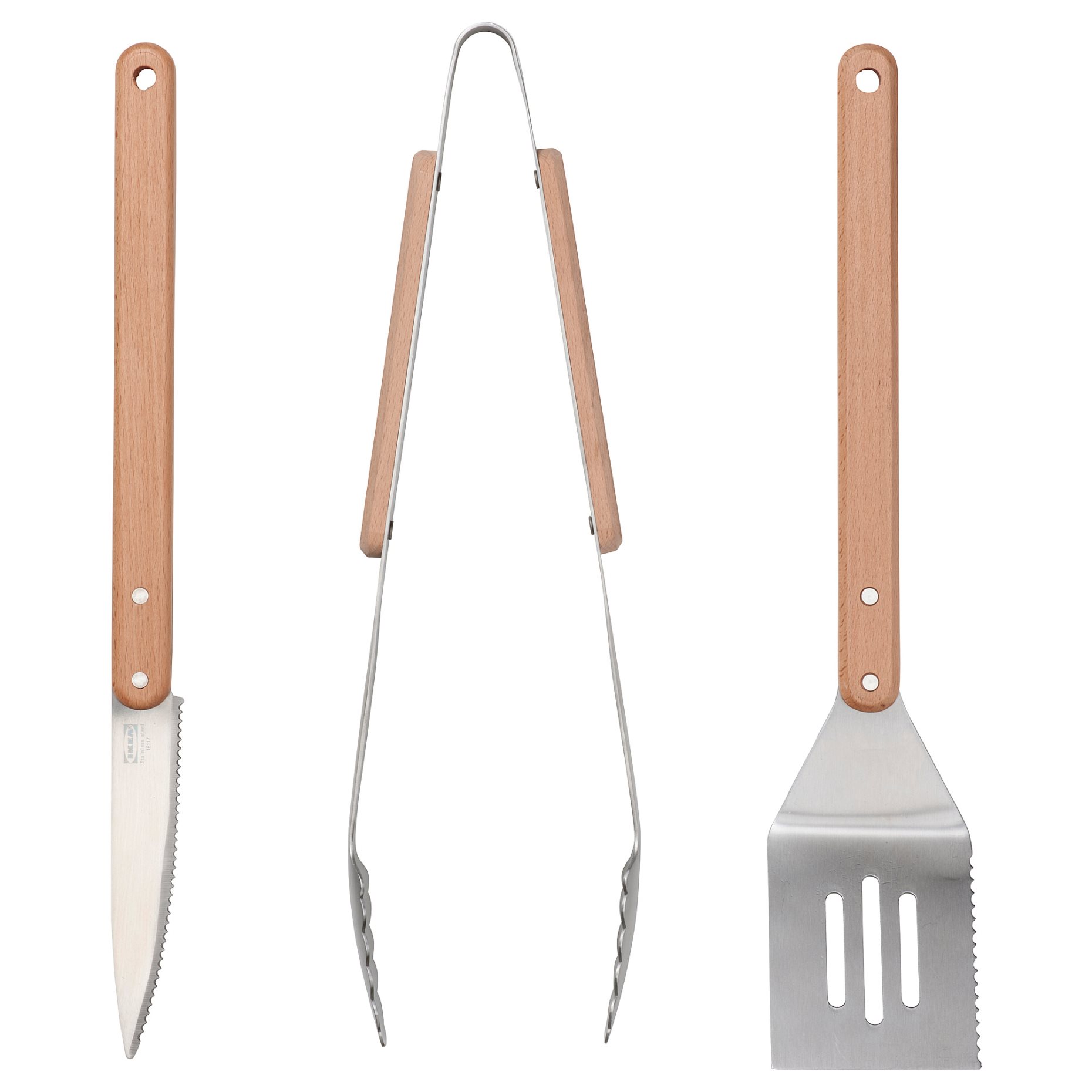 GRILLTIDER, прибори за барбекю, 3 бр., 206.137.44