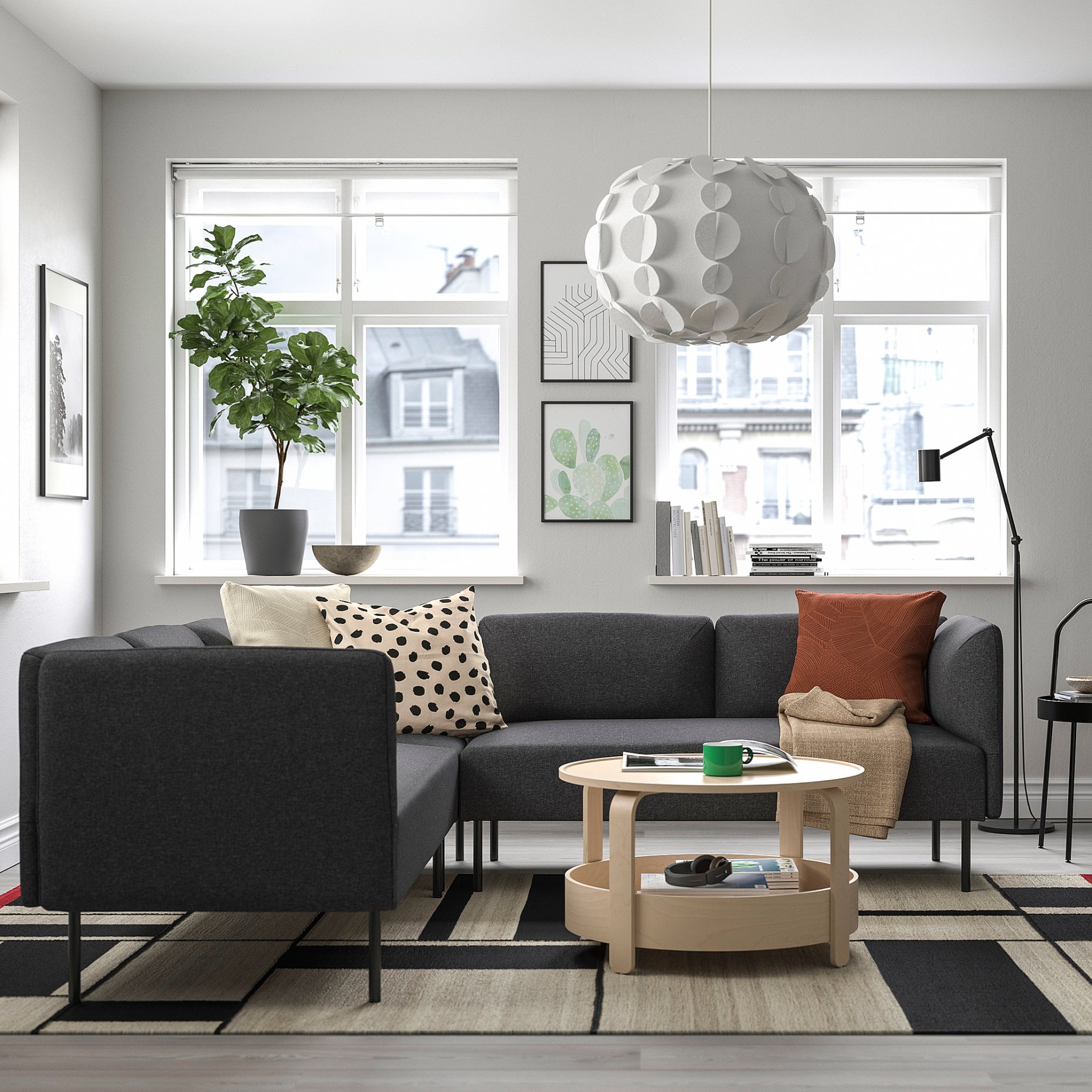 LILLEHEM, модулен ъглов 4-местен диван, 295.361.57