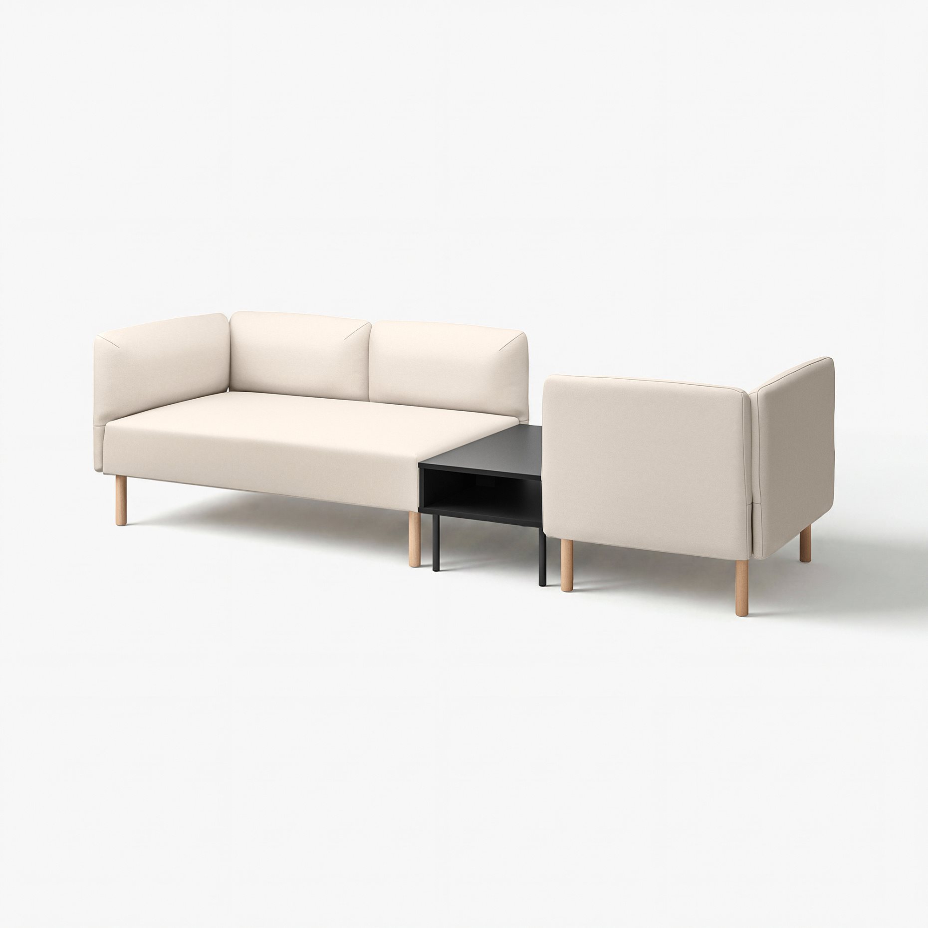 LILLEHEM, 3-местен модулен диван с маса, 295.697.51