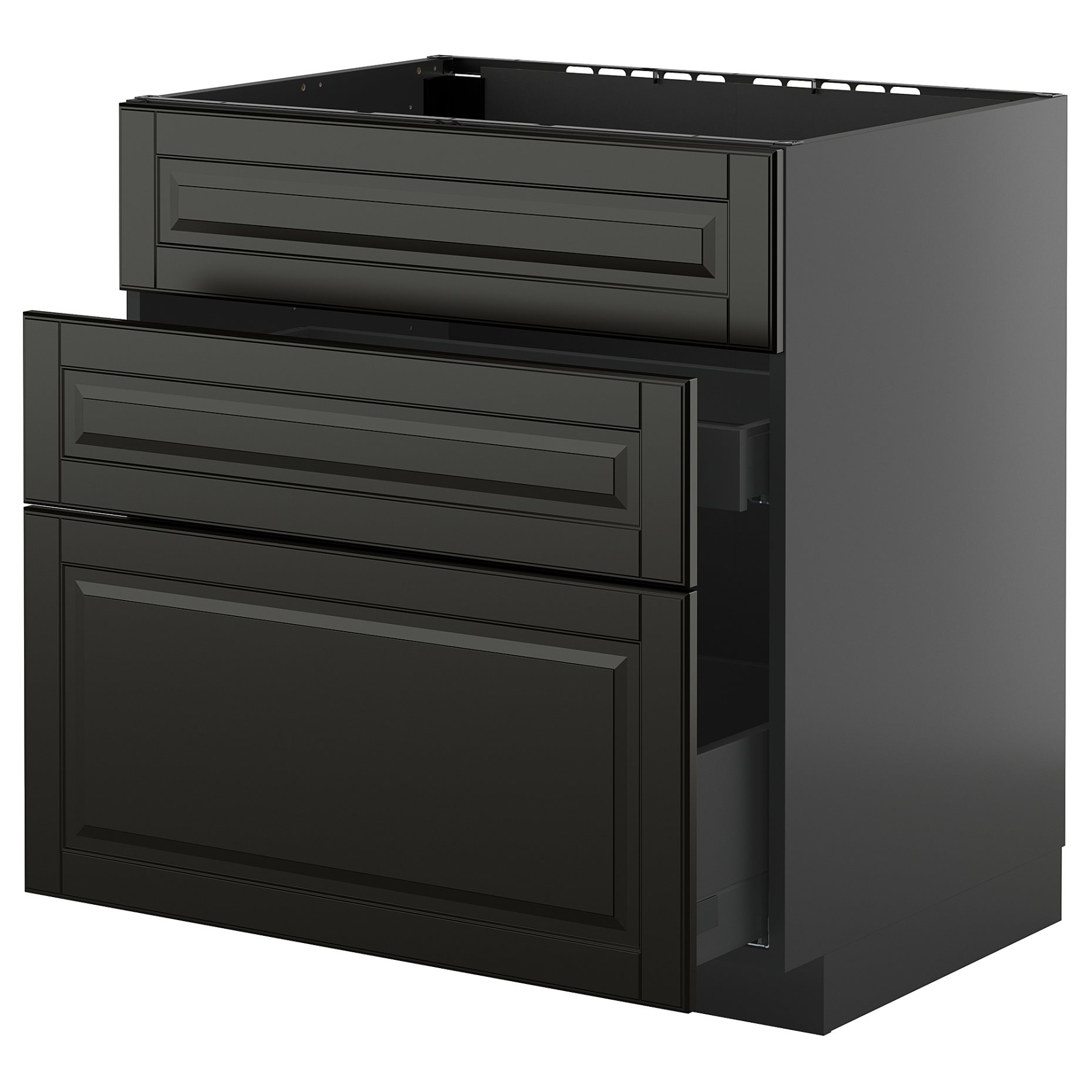 METOD/KNIVSHULT, долен шкаф за мивка + 3 чела/2 чекм., 295.897.92