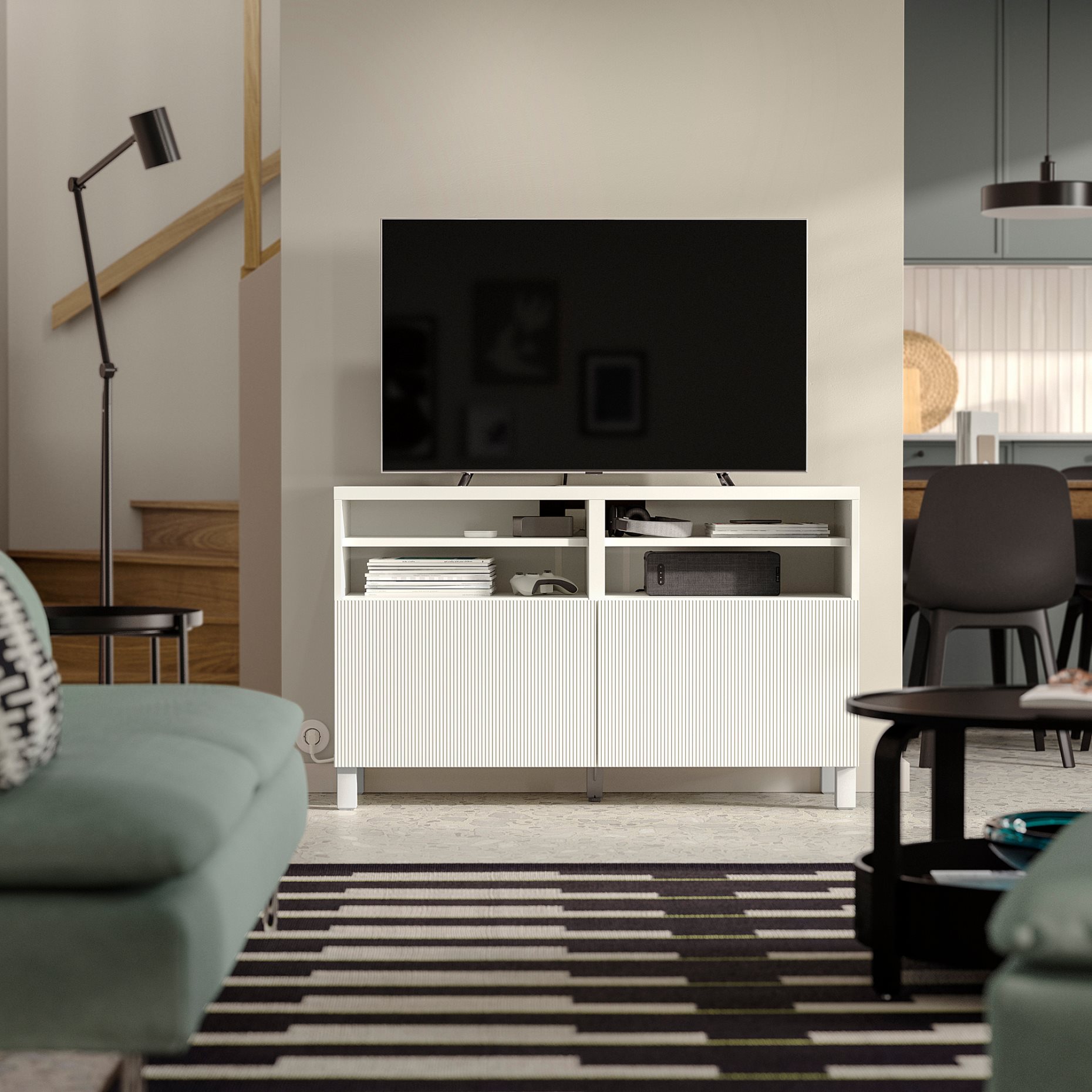 BESTÅ, TV шкаф с вратички, 120x42x74 см, 295.973.77
