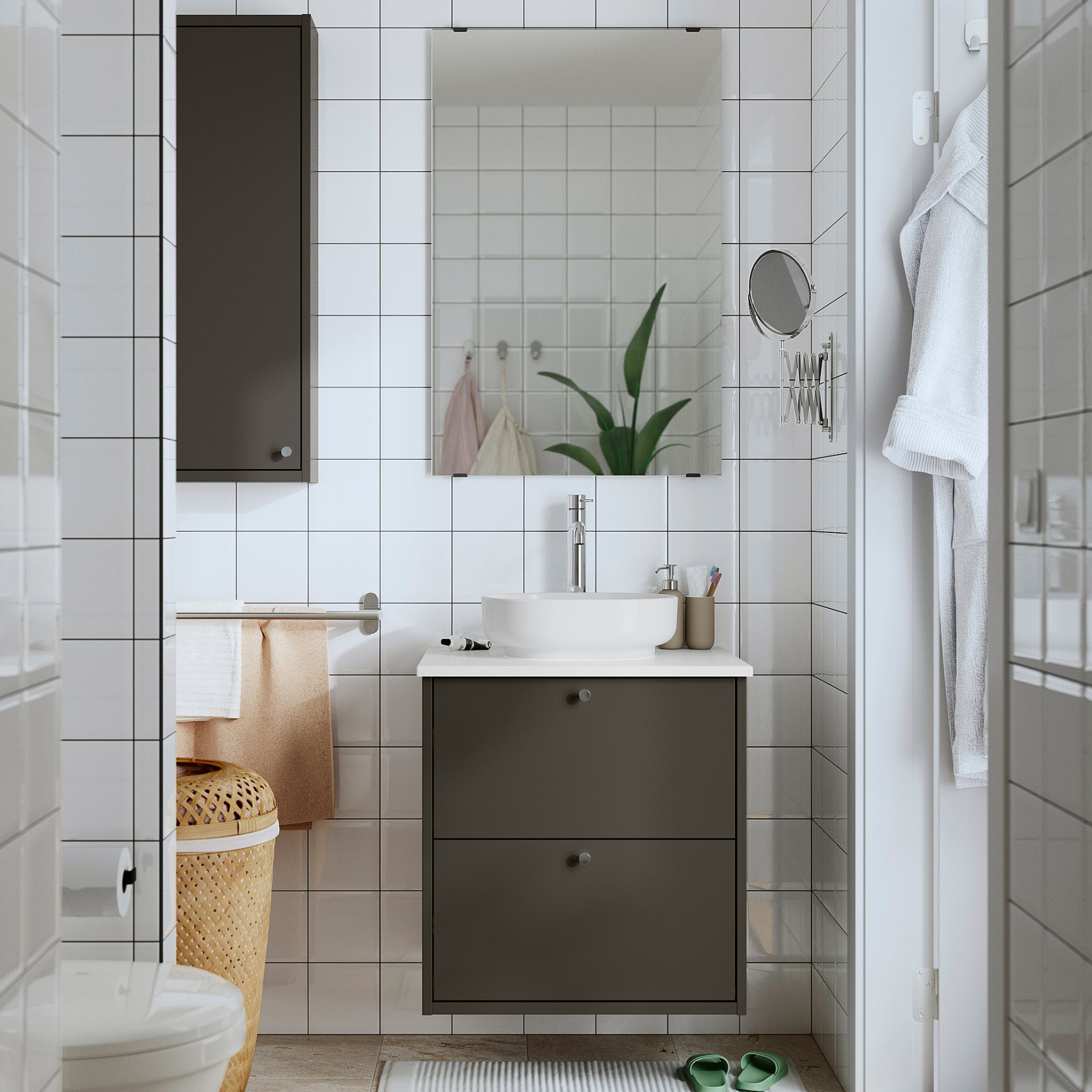 HAVBÄCK/VINDELÄLVEN, шкаф с чекмеджета/мивка, 62x49x77 см, 296.224.52