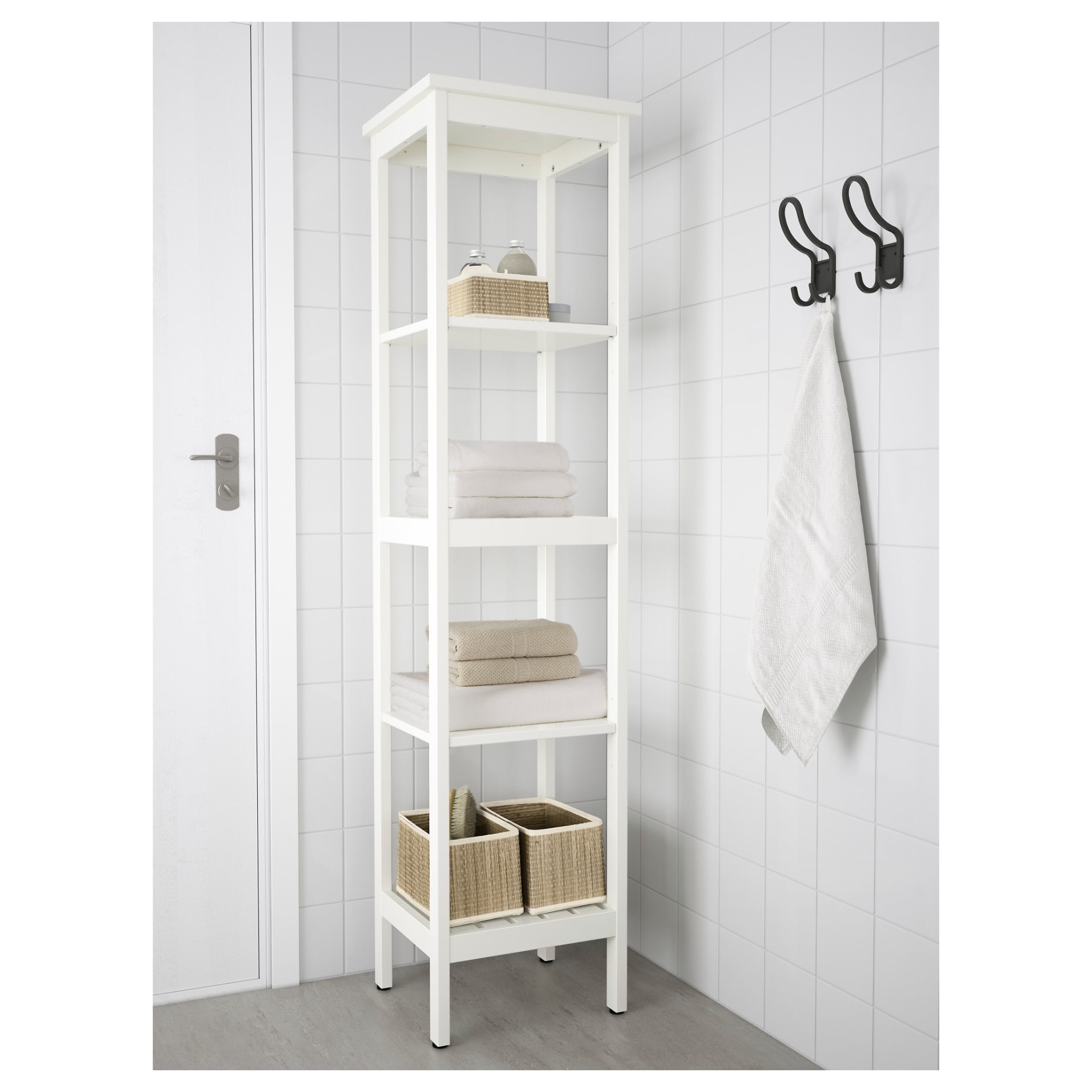 HEMNES, етажерка 42x172см, бяло, 302.176.54