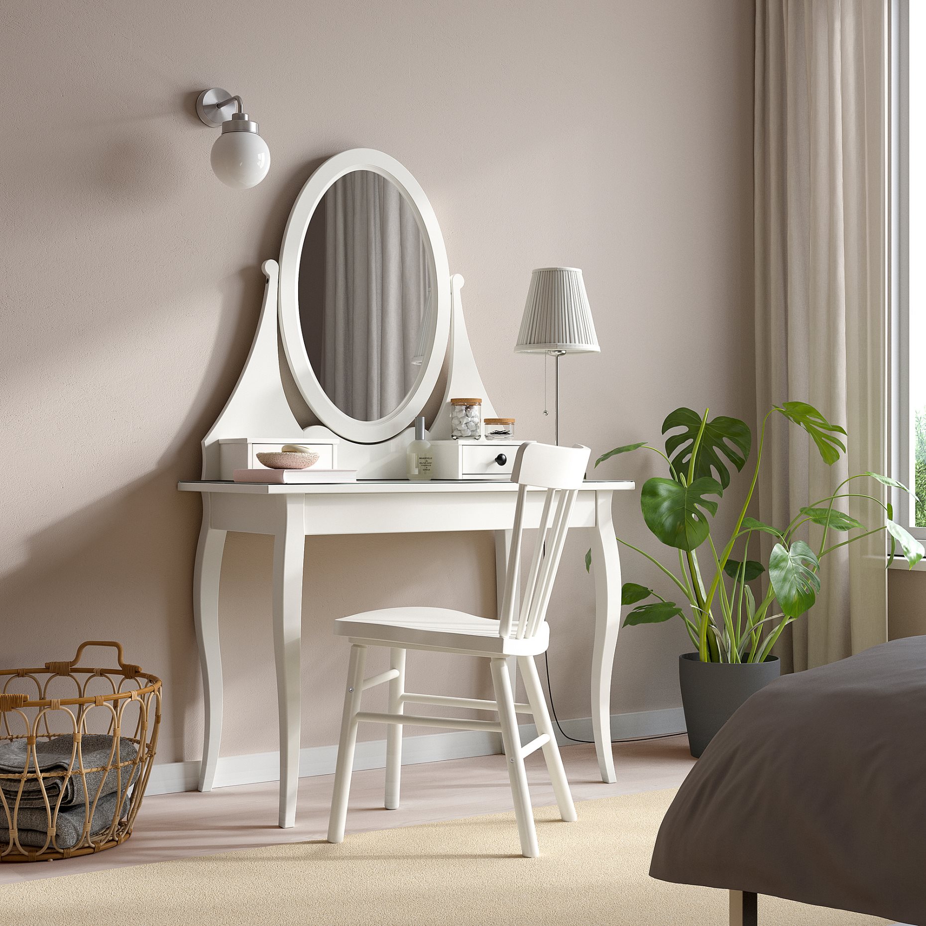 HEMNES, тоалетка с огледало, 303.744.13
