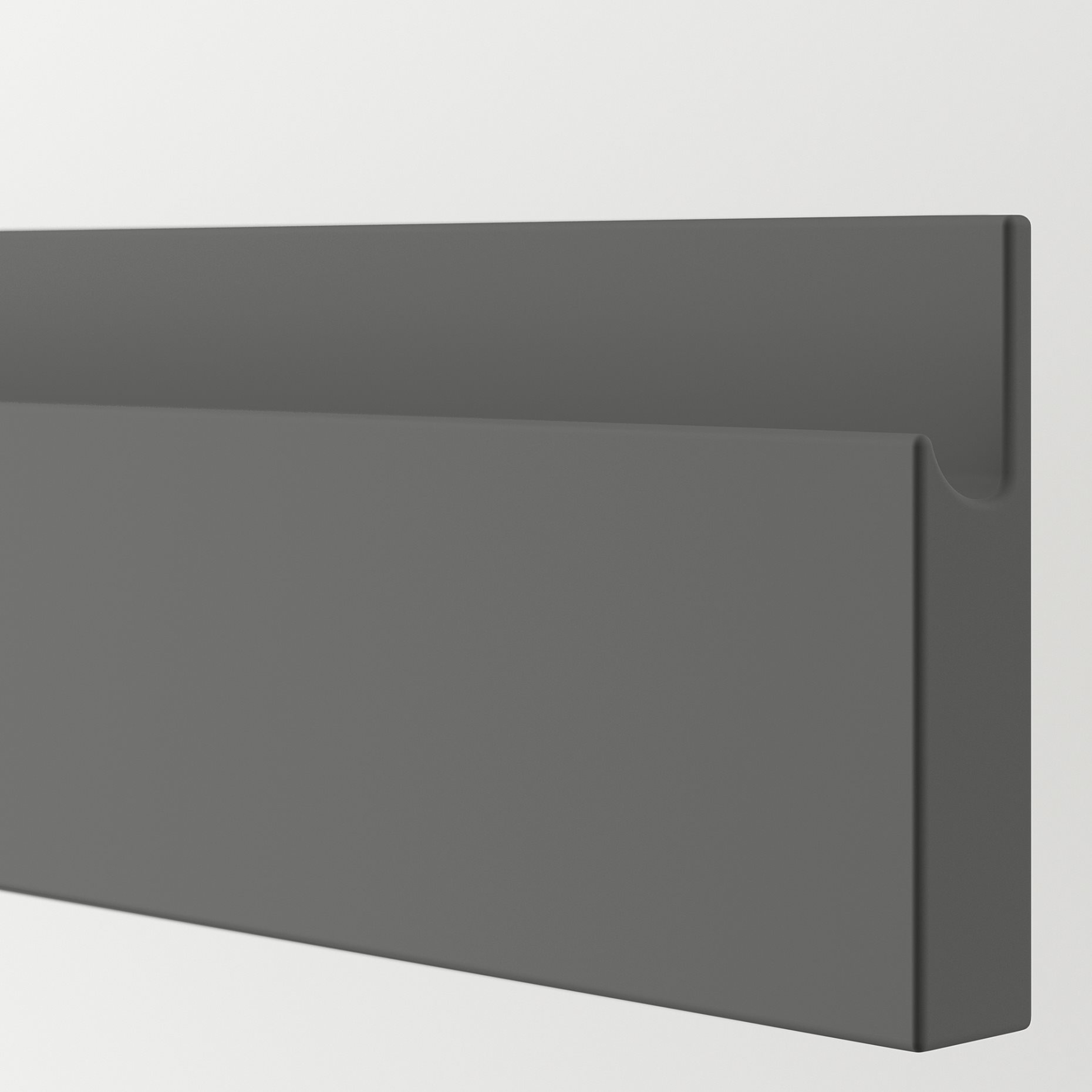 VOXTORP, чело за чекмедже, 2 бр. в к-т, 60x10 см, тъмносиво, 304.541.03