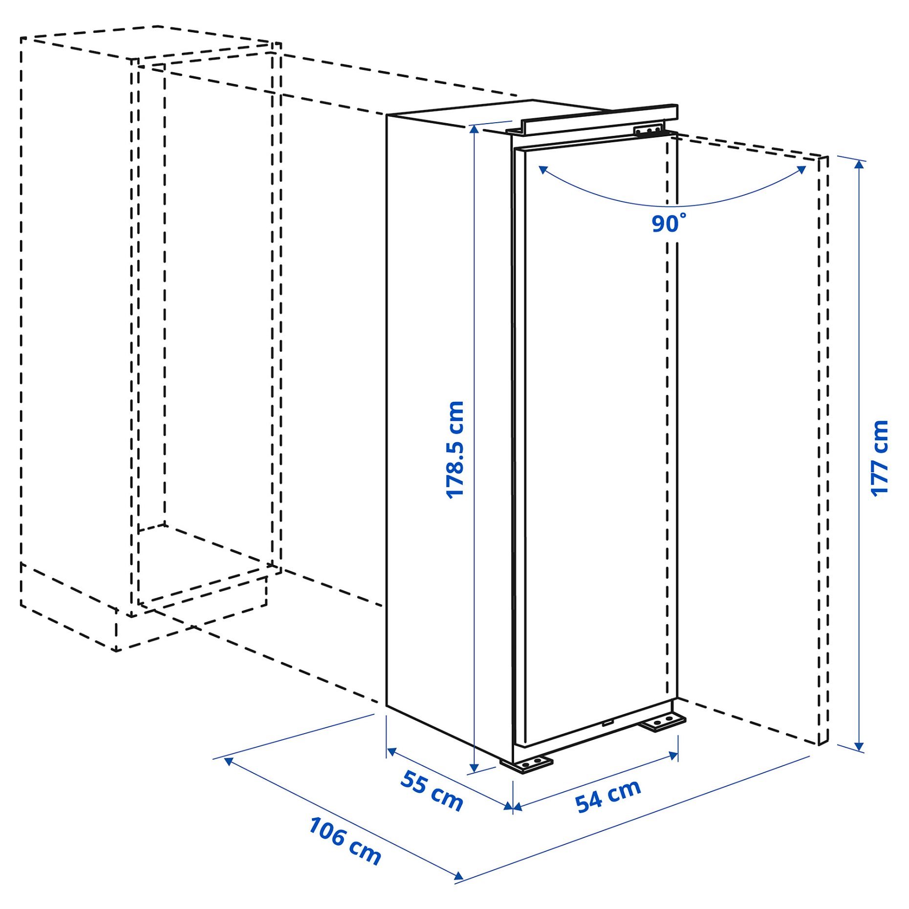 FORSNAS, хладилник, IKEA 700, за вграждане, 305.729.84