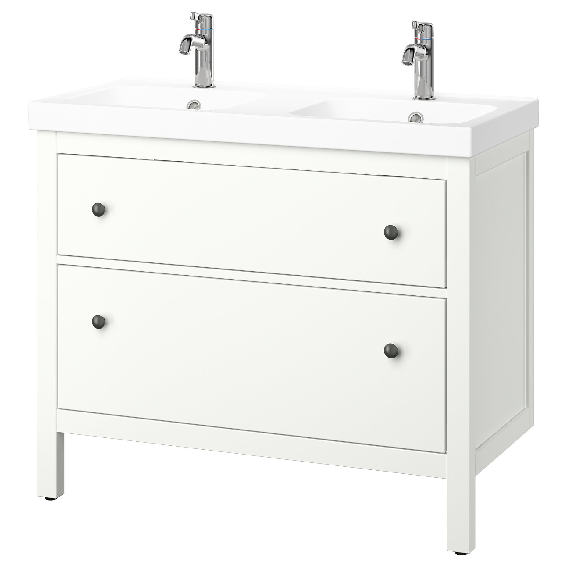 HEMNES/ORRSJON, шкаф за мивка + чекмедже/мивка/смесители, 395.467.97