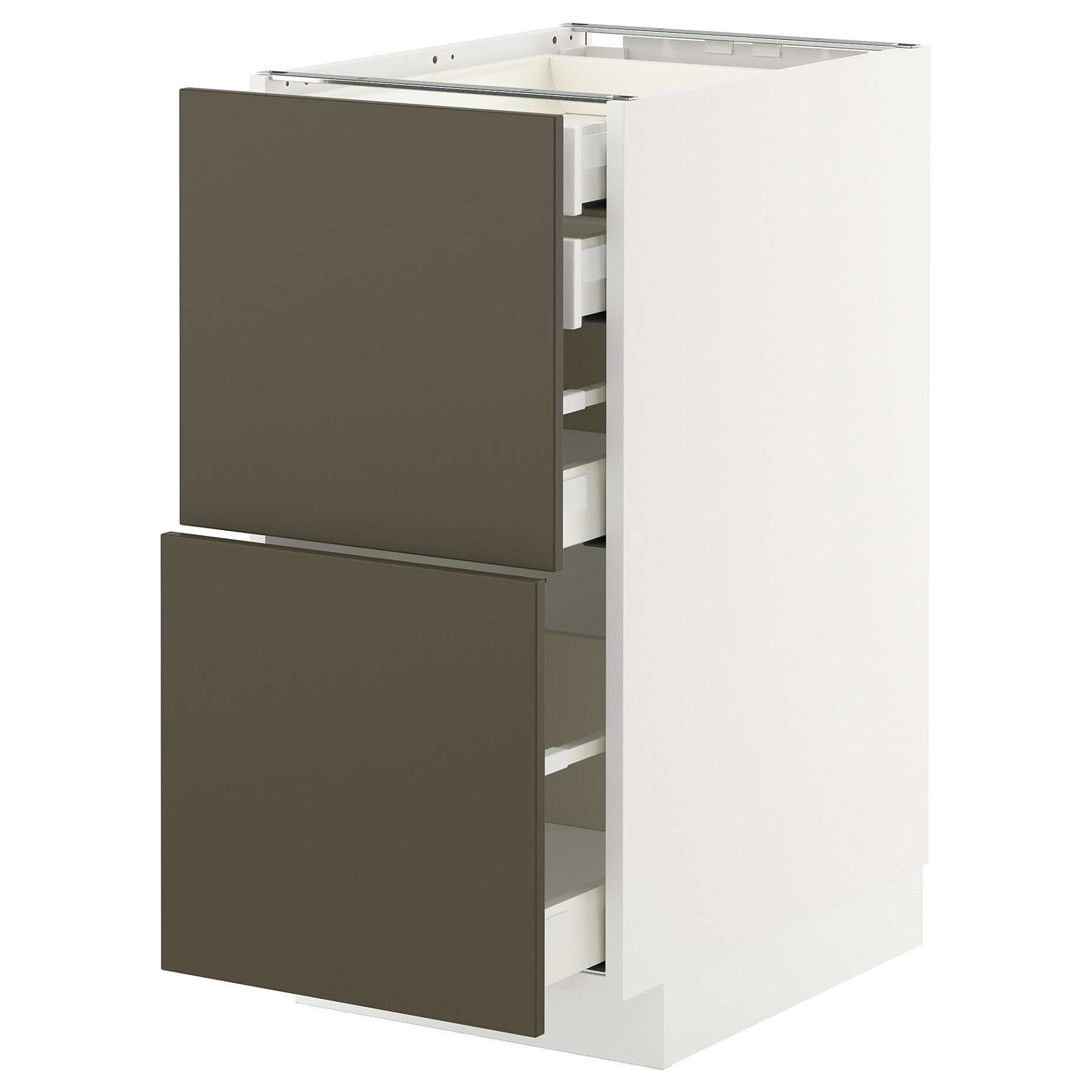 METOD/MAXIMERA, долен шкаф с 2 чела/2 ниски + 1 средно + 1 високо чекм., 395.589.26
