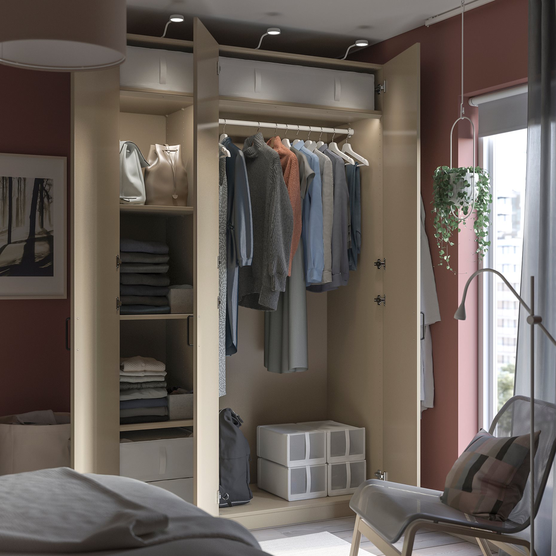 PAX/FORSAND, гардероб - комбинация, 395.622.16