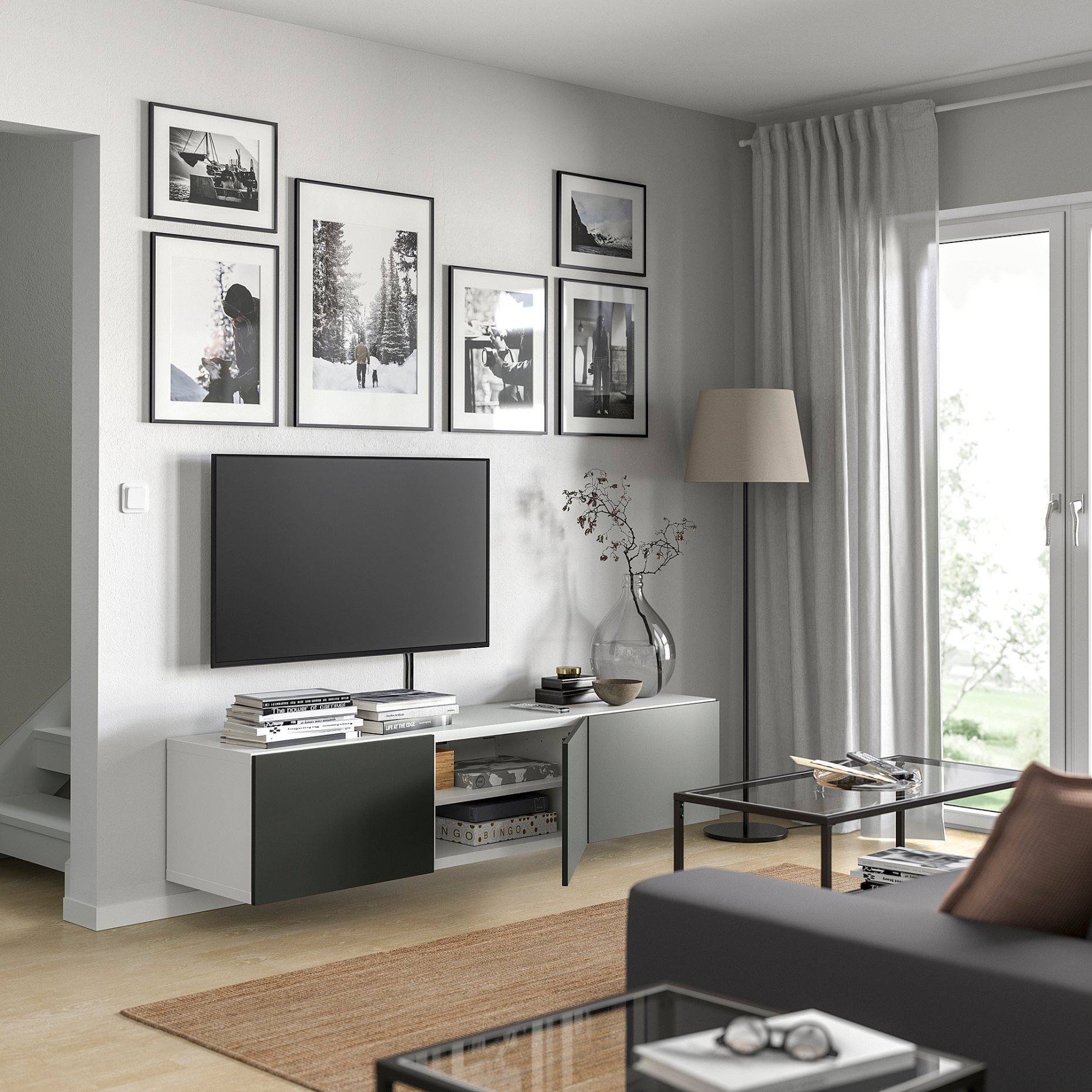 BESTÅ, TV шкаф с вратички, 395.750.25
