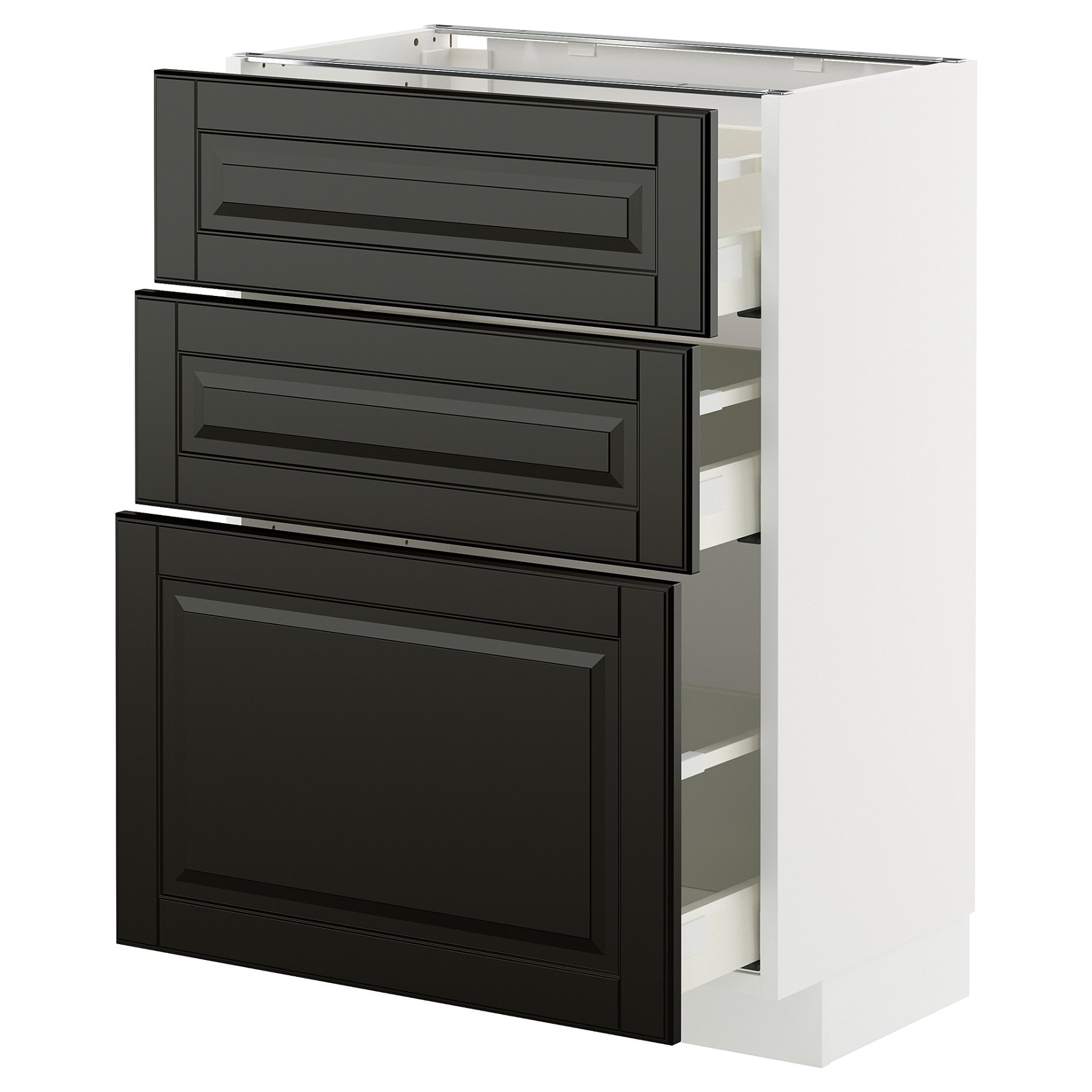 METOD/MAXIMERA, долен шкаф с 3 чекмеджета, 395.787.12