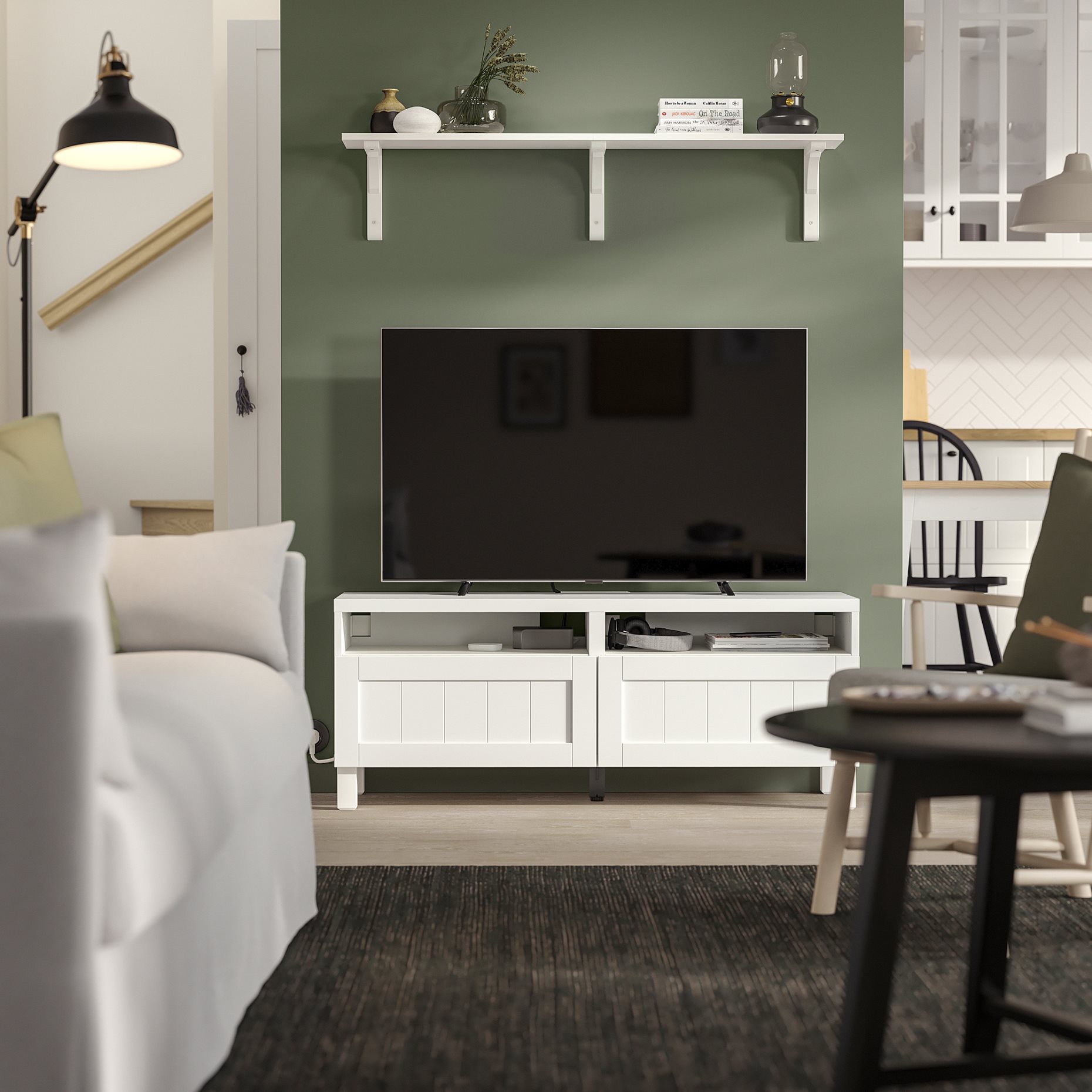 BESTÅ, TV шкаф с чекмеджета, 395.973.72