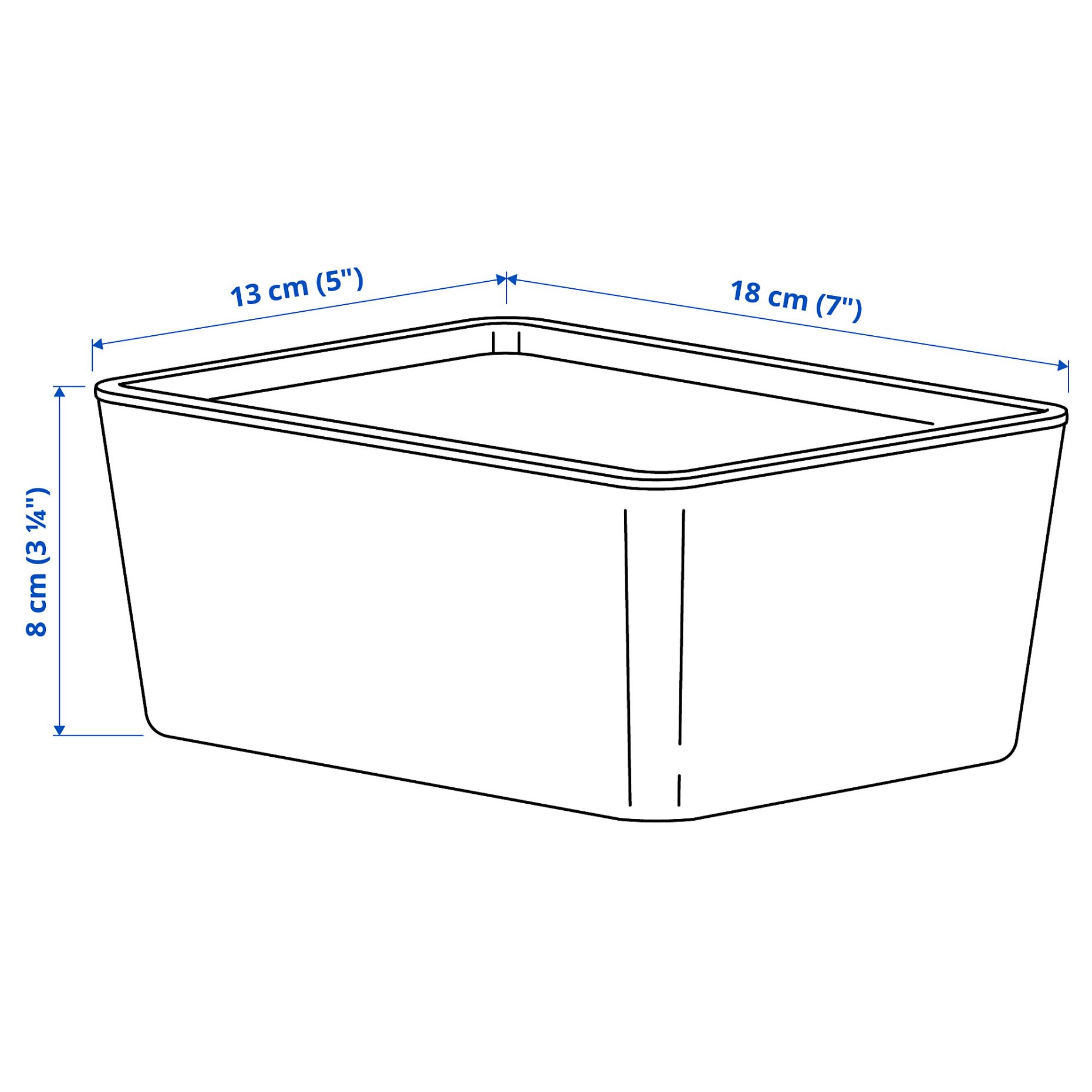 KUGGIS, кутия с капак, 13x18x8 см, 404.858.54