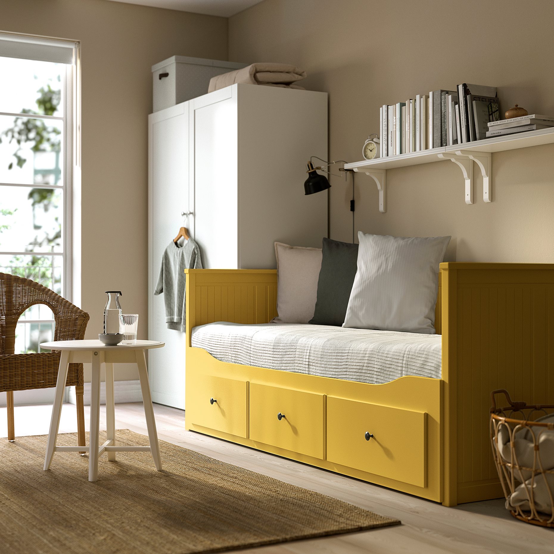 HEMNES, кушетка с 3 чекмеджета, 405.838.40