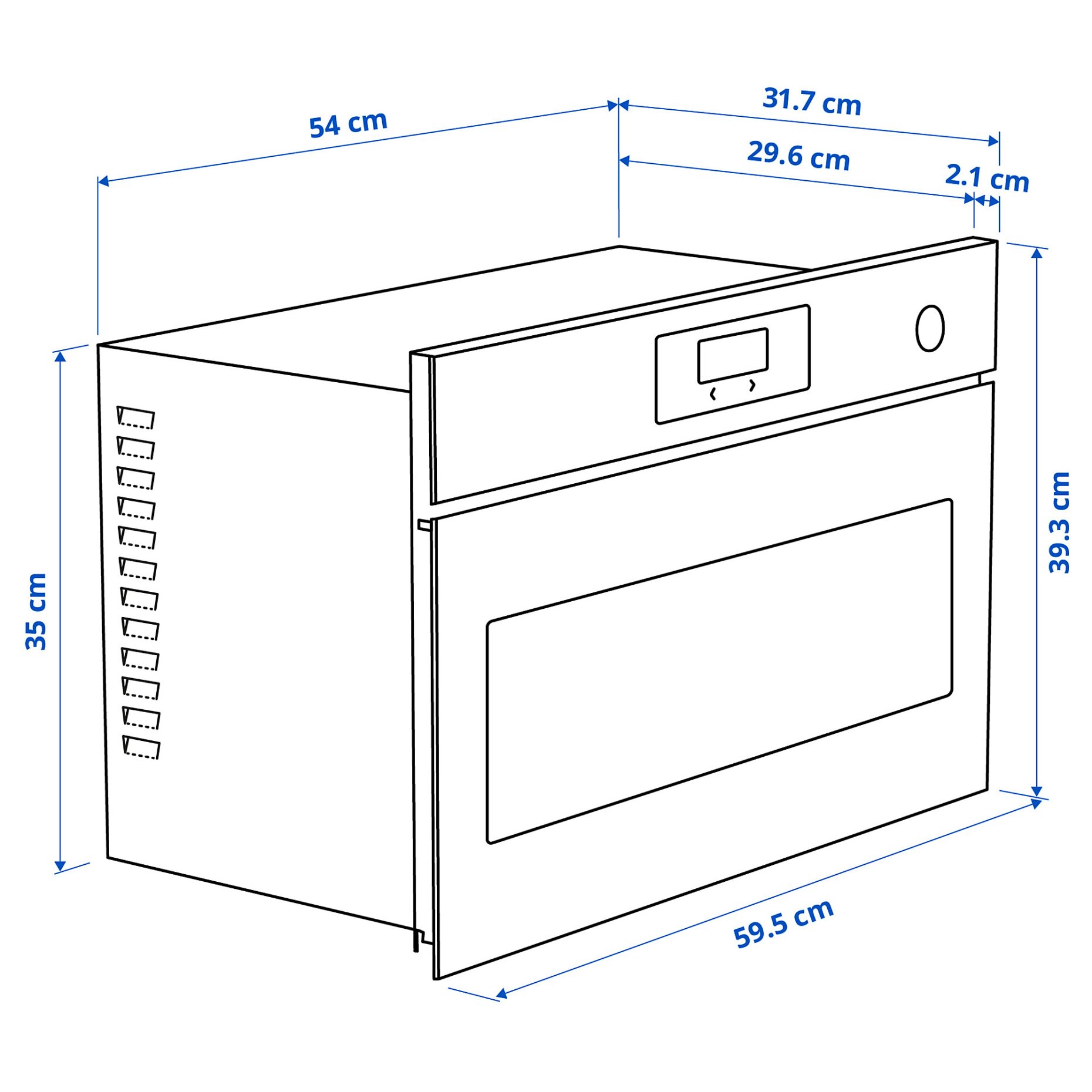 STENABY, микровълнова фурна за вграждане, IKEA 300, 406.068.27