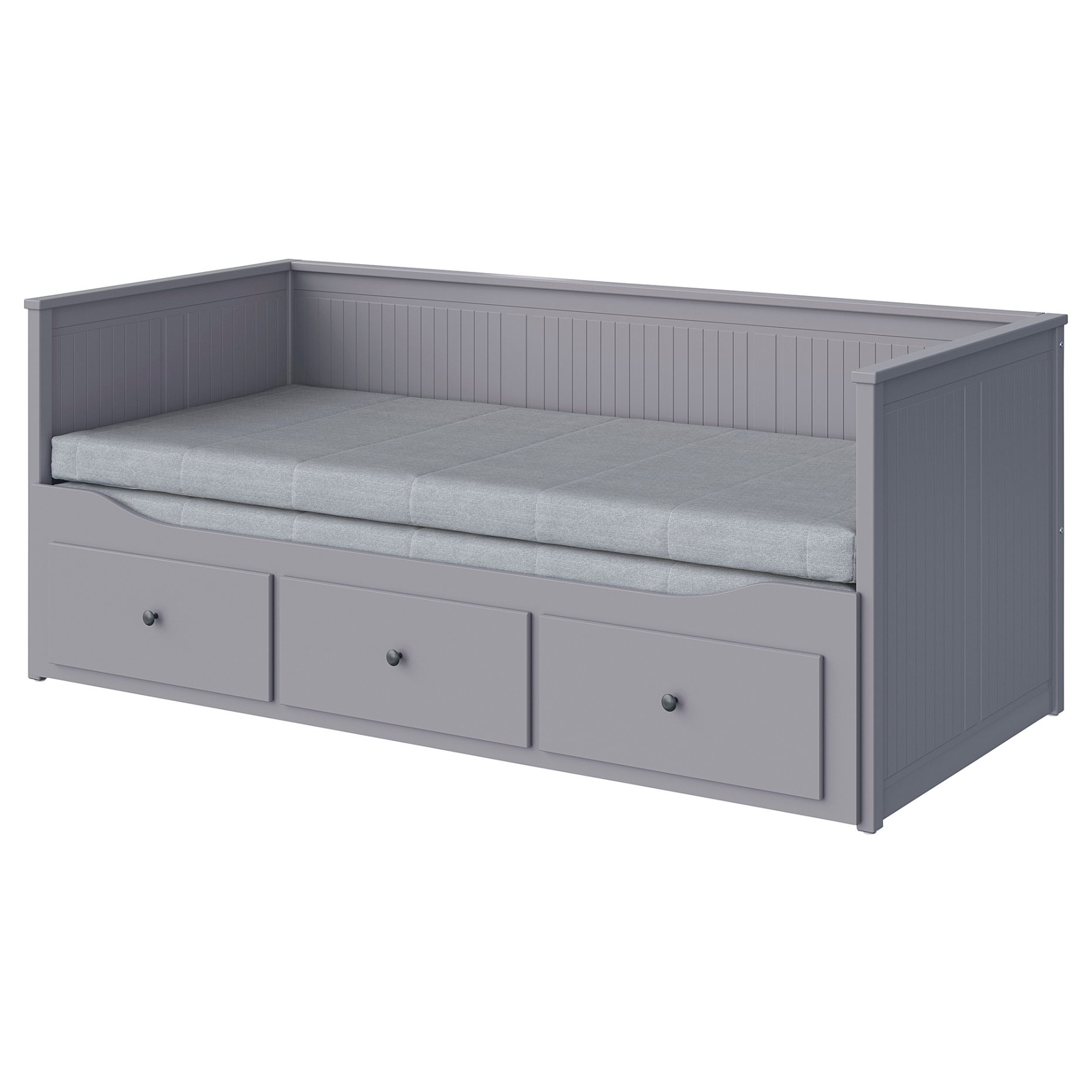 HEMNES, кушетка с 3 чекмеджета/2 матрака, AGOTNES твърд, 494.281.14