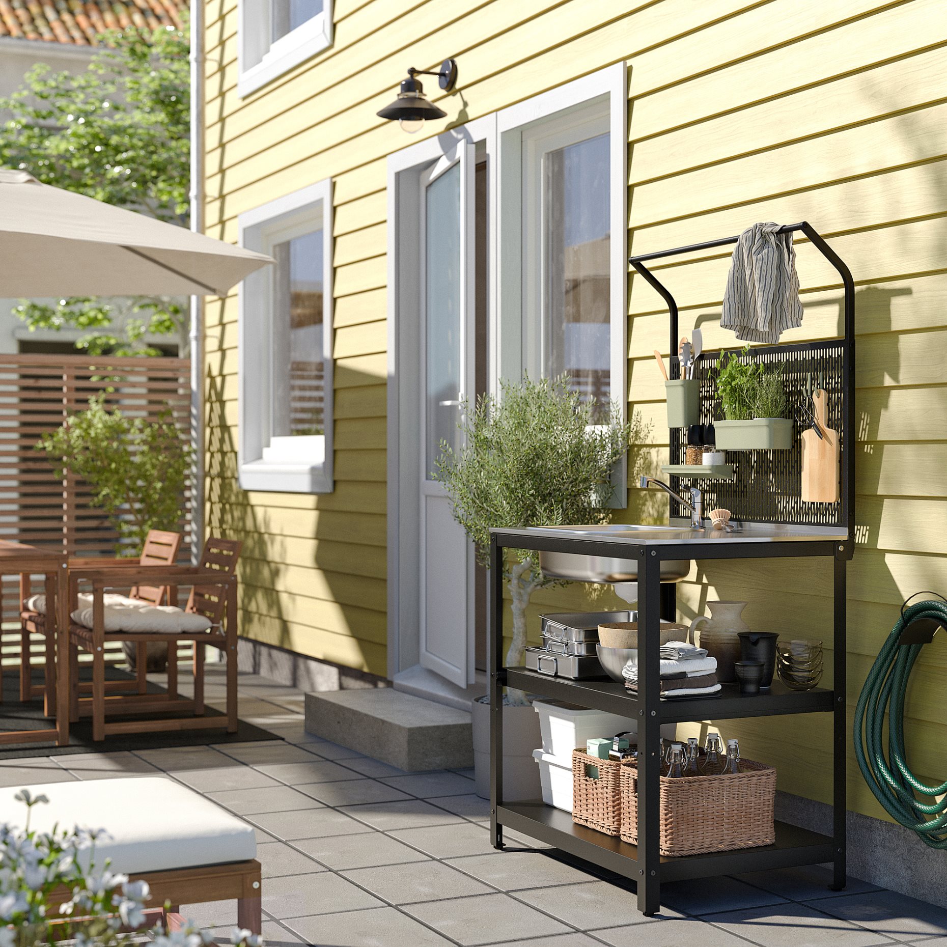 GRILLSKÄR, мивка с панел, на открито, 494.952.45