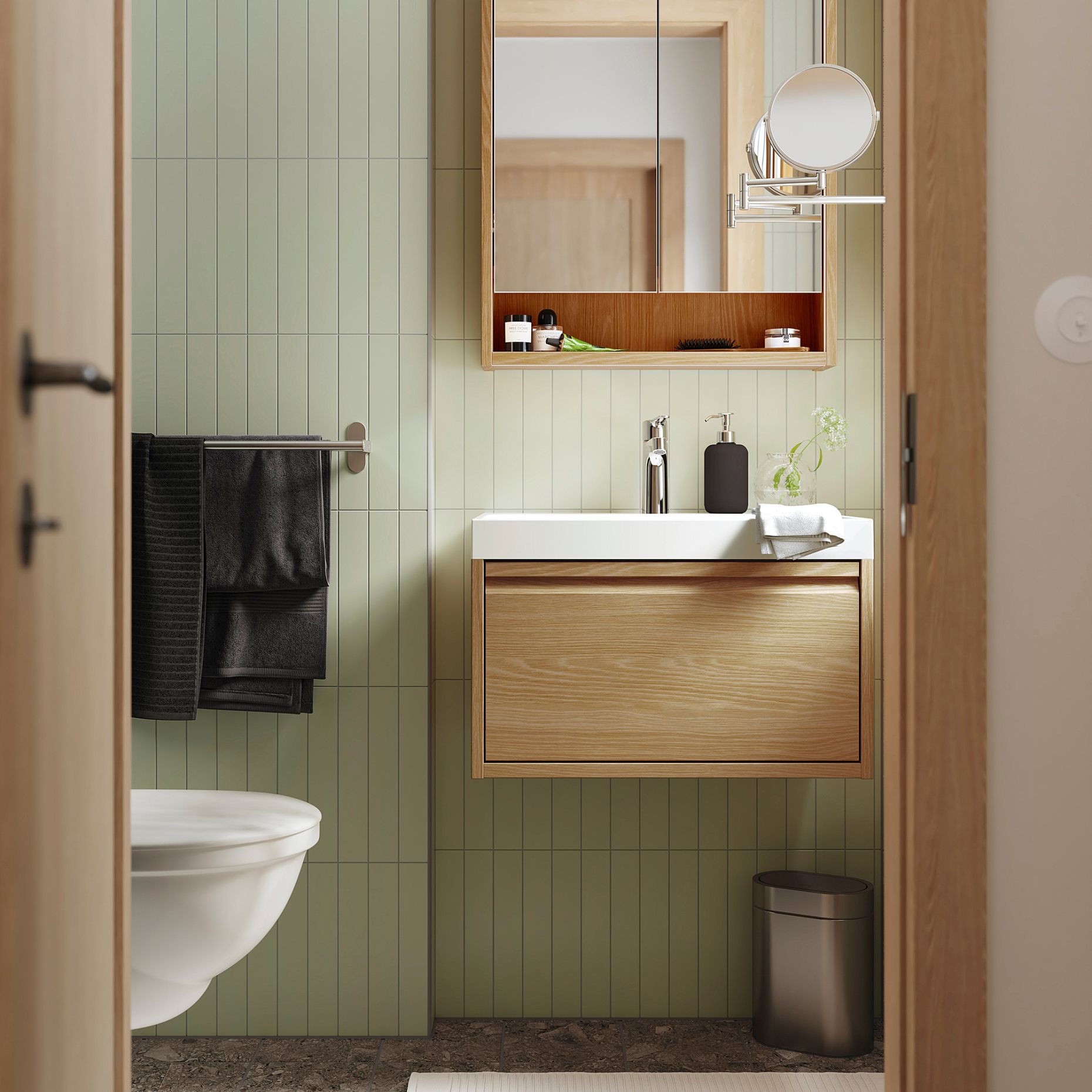 ANGSJON/BACKSJON, шкаф с чекмедже/мивка/смесител, 495.140.22