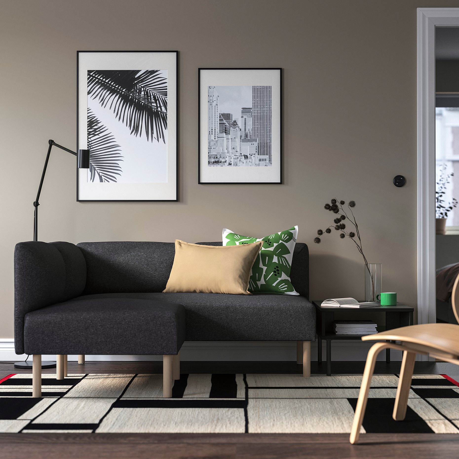LILLEHEM, 2-местен модулен ъглов диван, 495.363.02