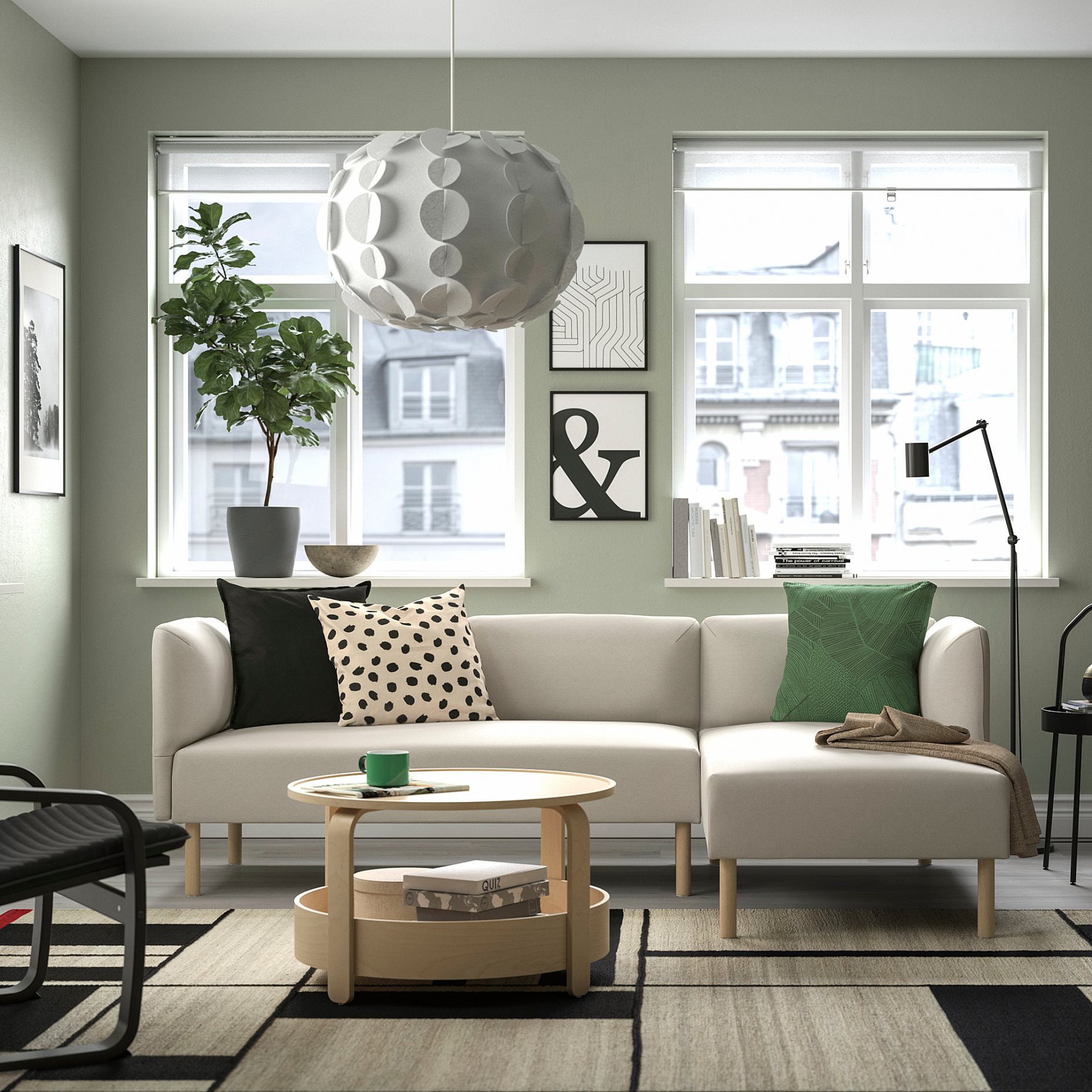 LILLEHEM, 3-местен модулен диван с лежанка, 495.682.94