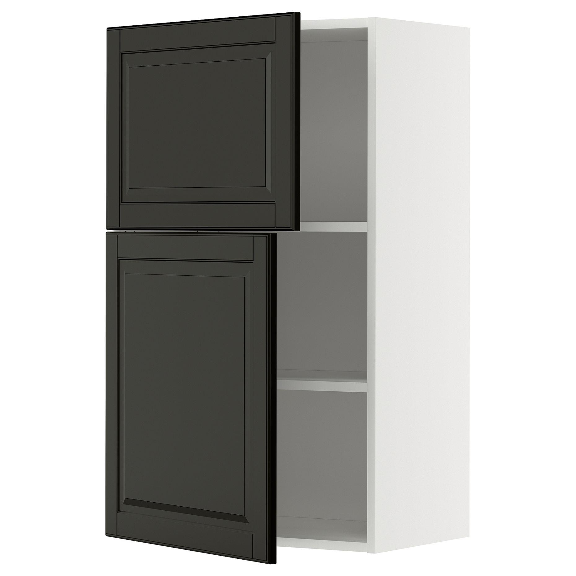 METOD, стенен шкаф с рафтове/2 вратички, 495.788.82