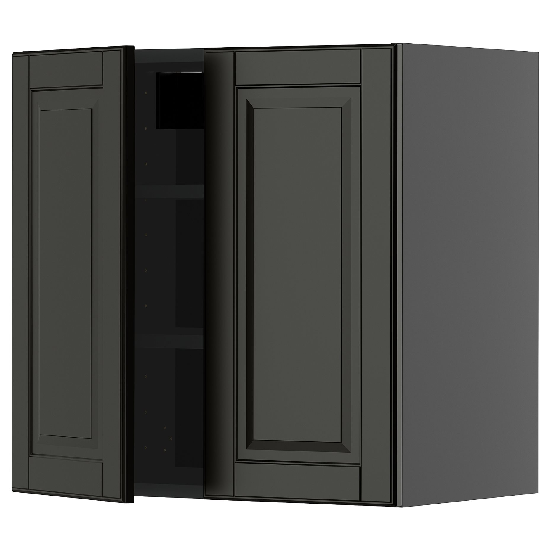 METOD, стенен шкаф с рафтове/2 вратички, 495.881.12
