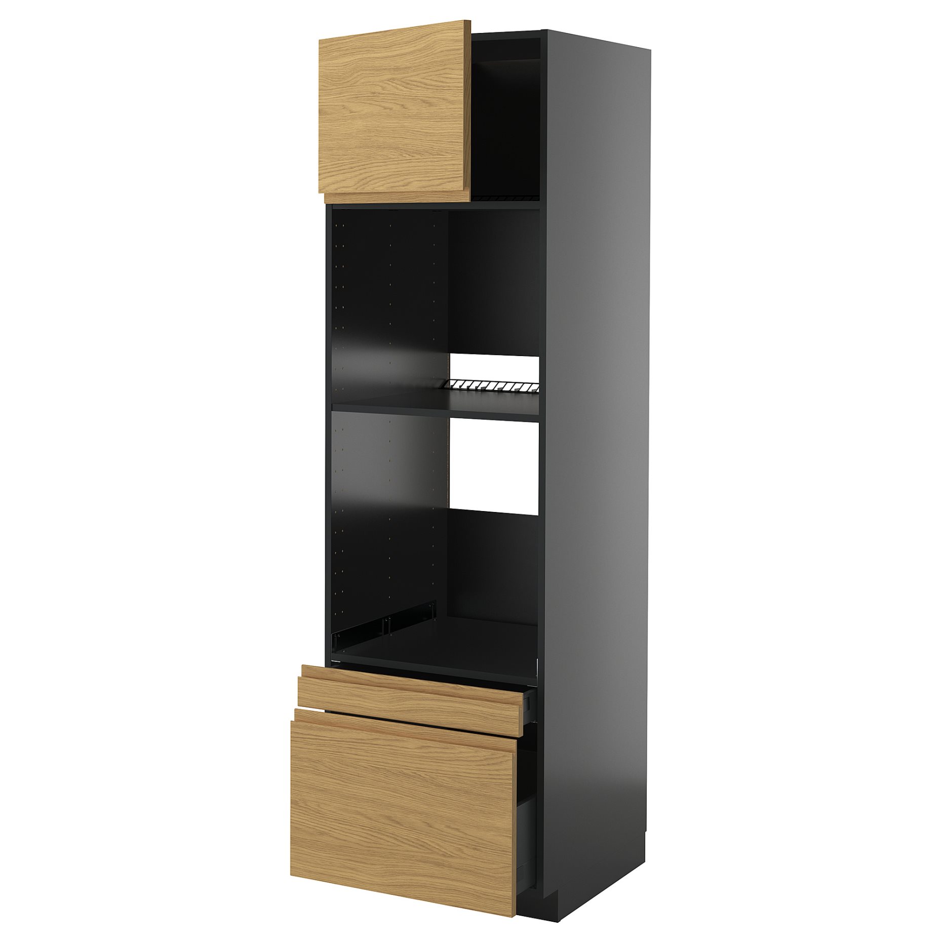 METOD/KNIVSHULT, висок шкаф за фурна/комби фурна + врата/2 чекм., 495.890.84