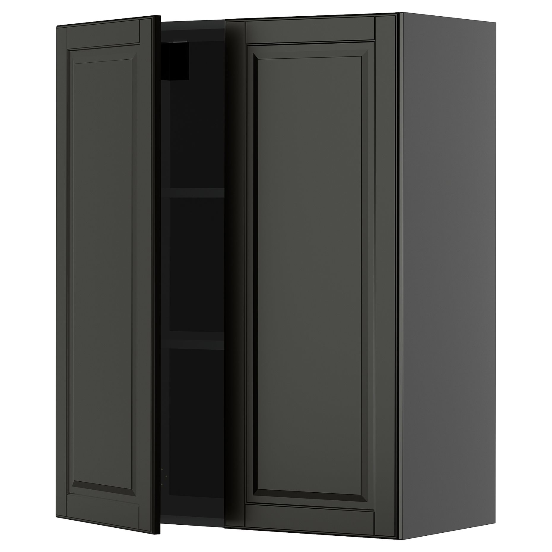 METOD, стенен шкаф с рафтове/2 вратички, 495.895.69
