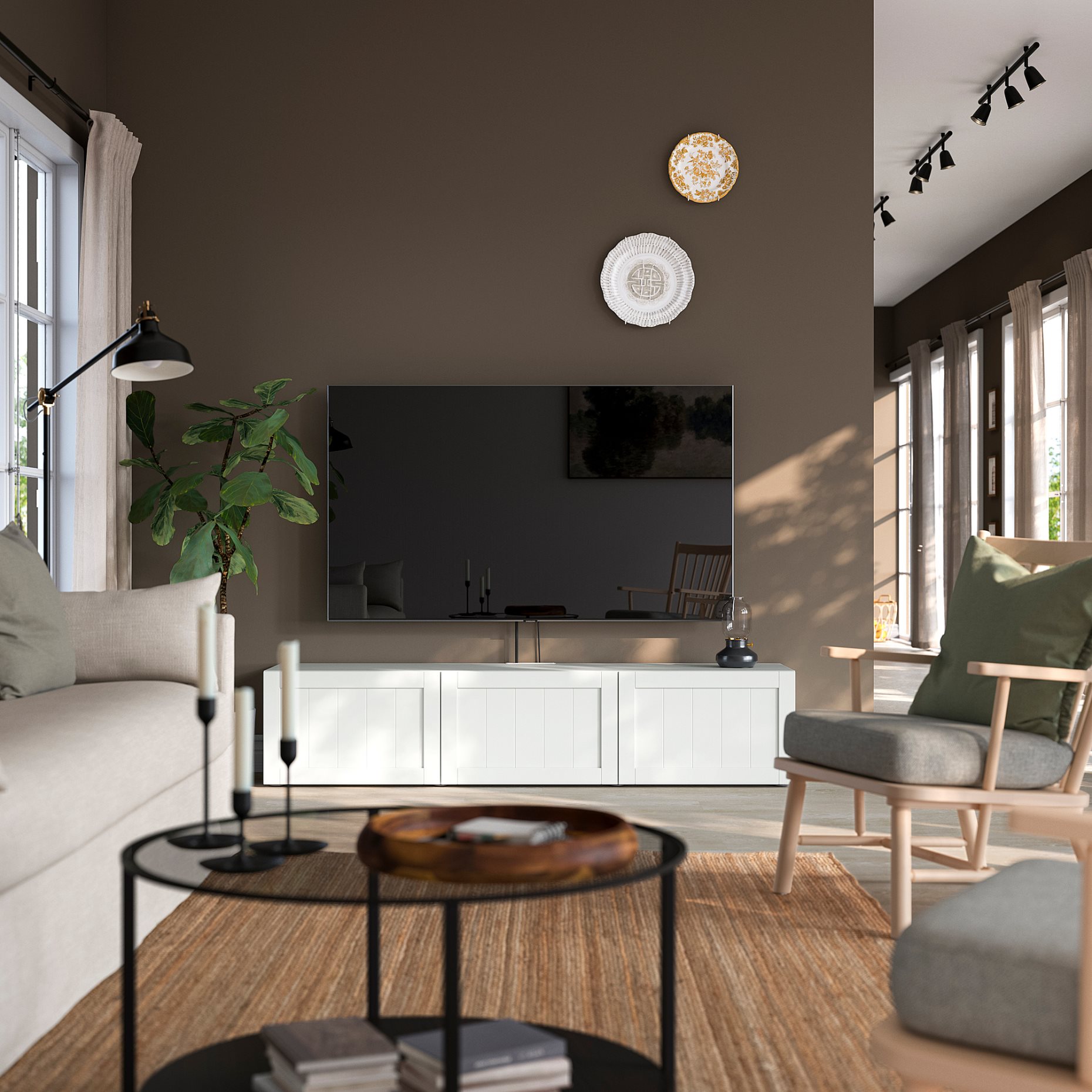 BESTÅ, TV шкаф с вратички, 495.973.81