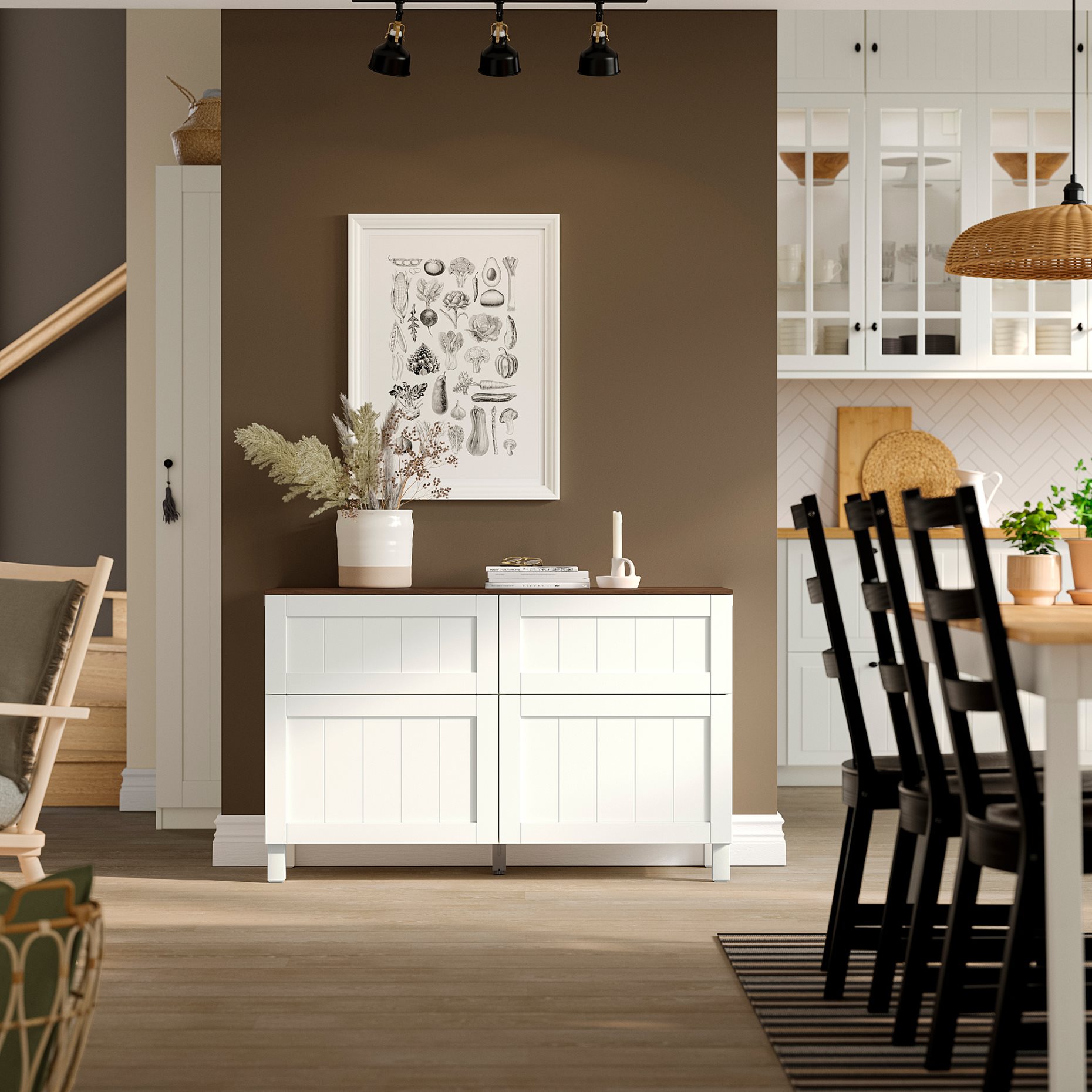 BESTÅ, комб. артикул за съхр. с врати/чекм., 495.980.74