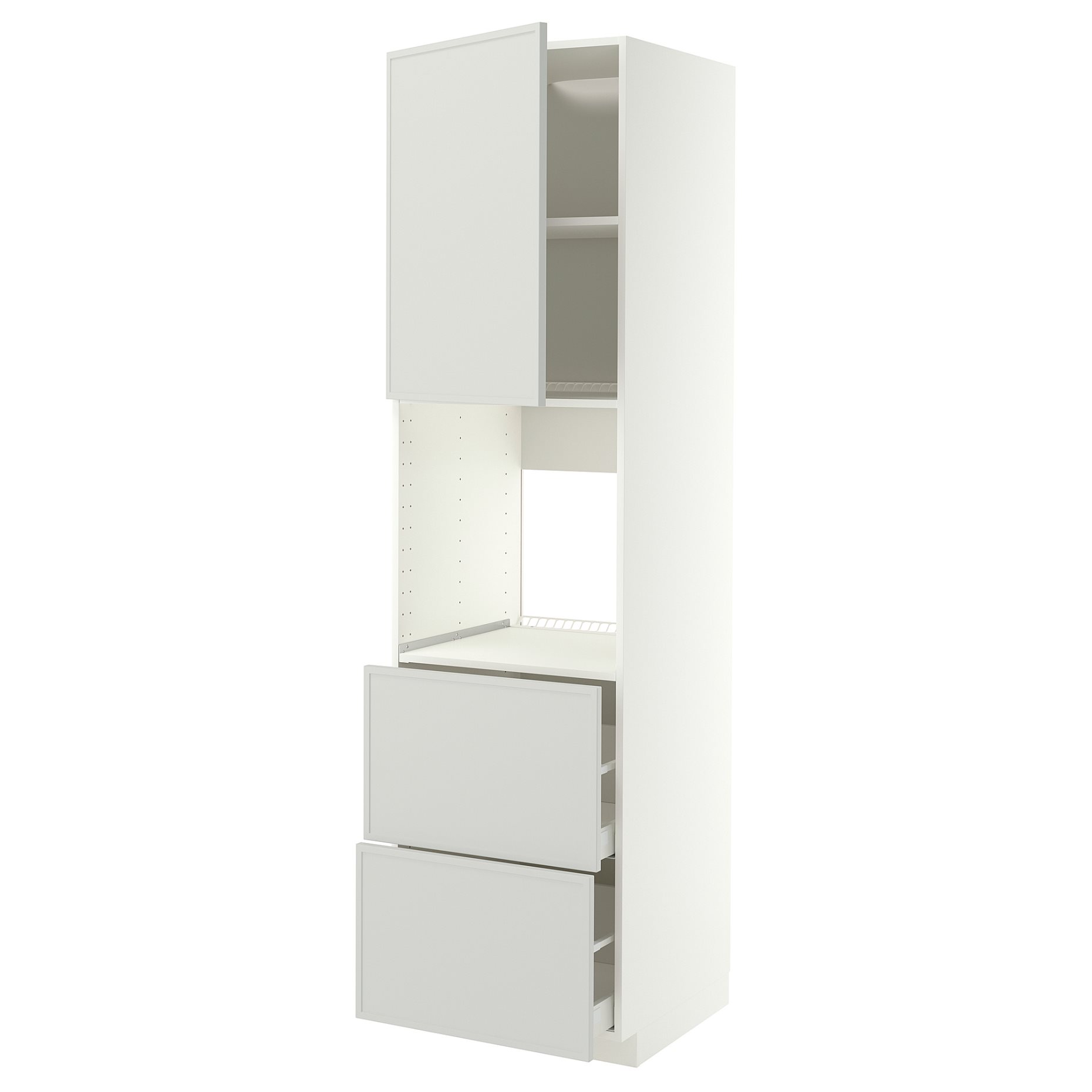 METOD/MAXIMERA, висок шкаф за фурна, чекм./2 чела/2 вис. чекм., 60x60x220 см, 496.065.40