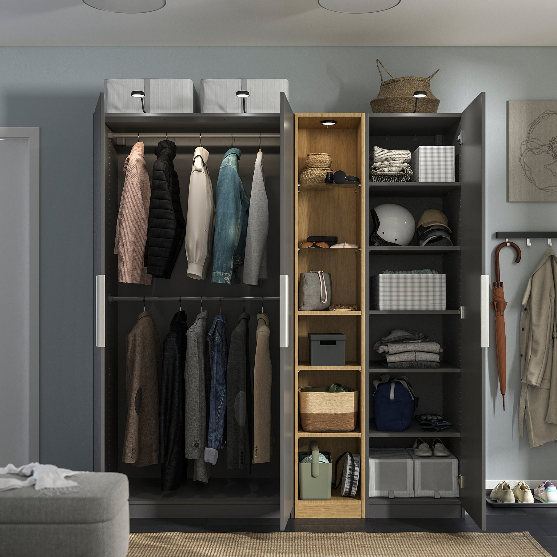 PAX/FORSAND, гардероб - комбинация, 496.072.62