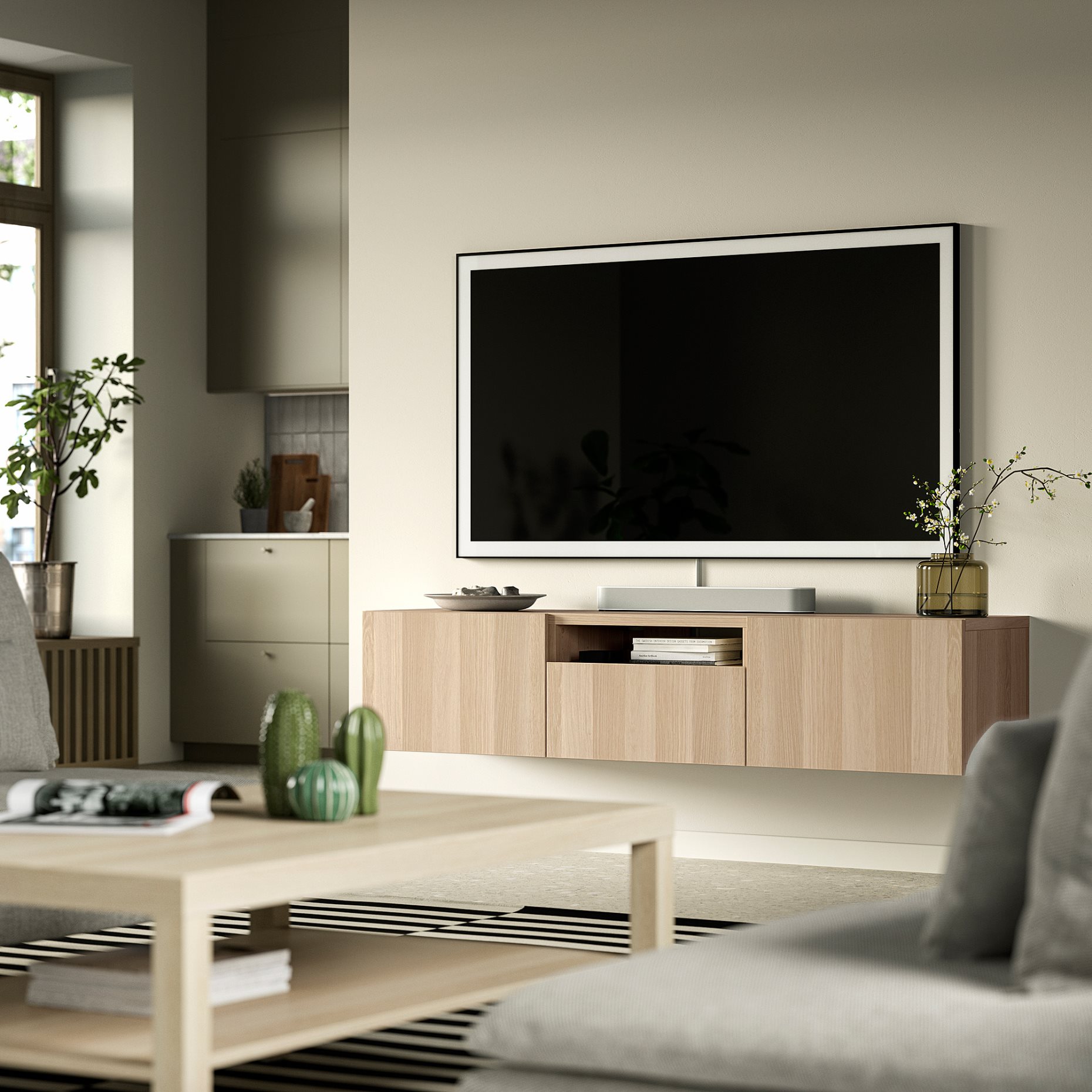 BESTÅ, TV шкаф, 180x42x39 см, 496.229.36