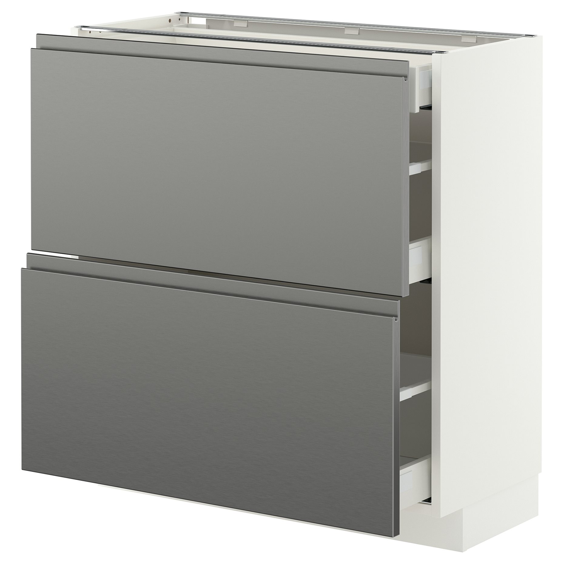 METOD/MAXIMERA, долен шкаф с 2 чела/3 чекмеджета, 80x37 см, 496.279.48