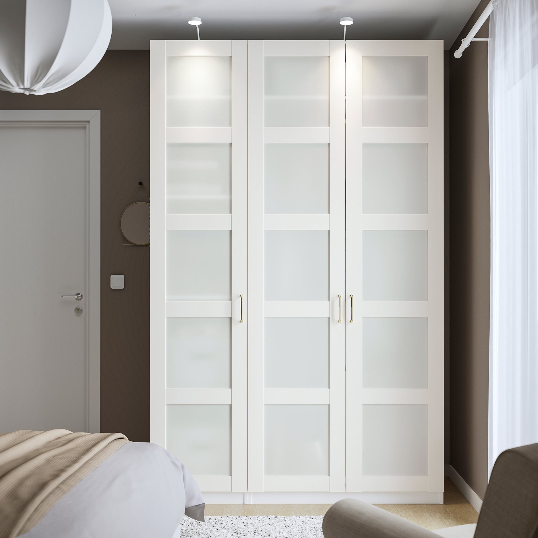 BERGSBO, Врата за гардероб на панти, 501.604.06