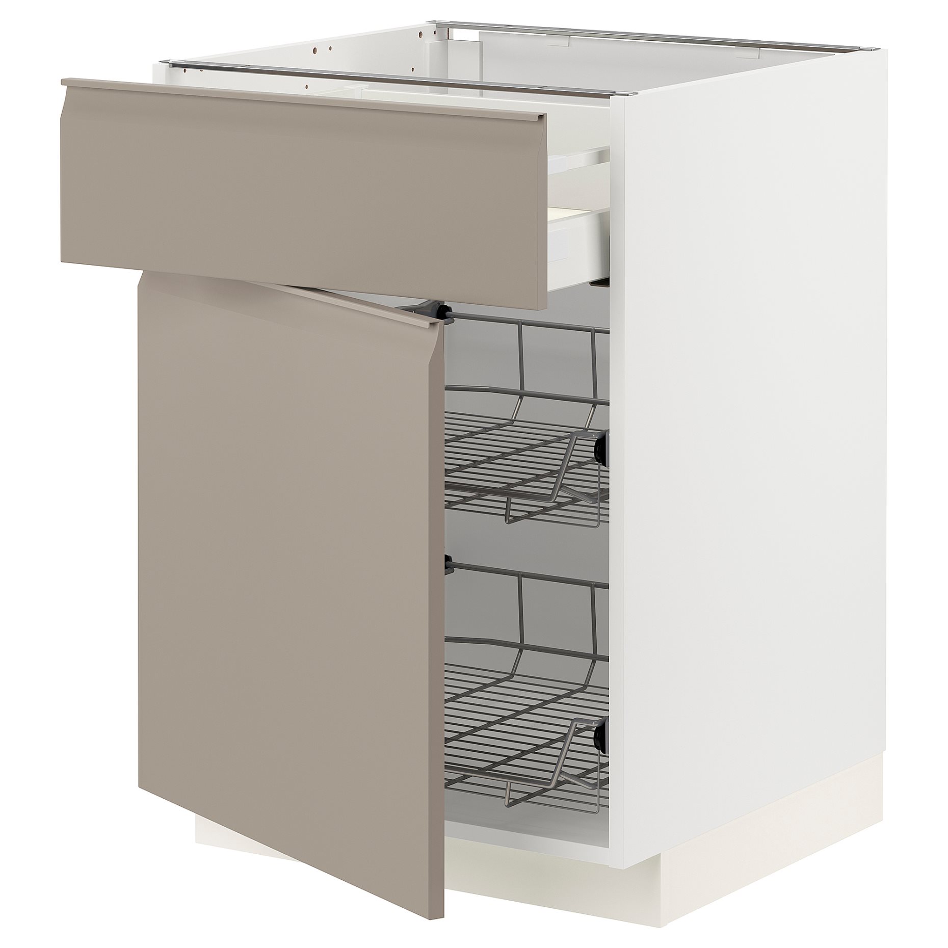 METOD/MAXIMERA, долен шкаф с телена кошница/чекмедже/врата, 594.921.52